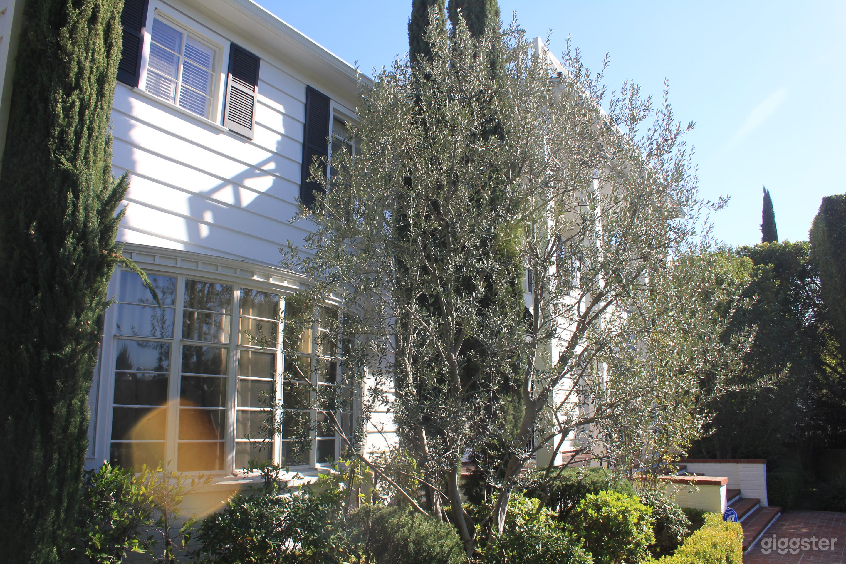 Georgian Colonial Mansion with Hedges &amp; Pillars Photo 4