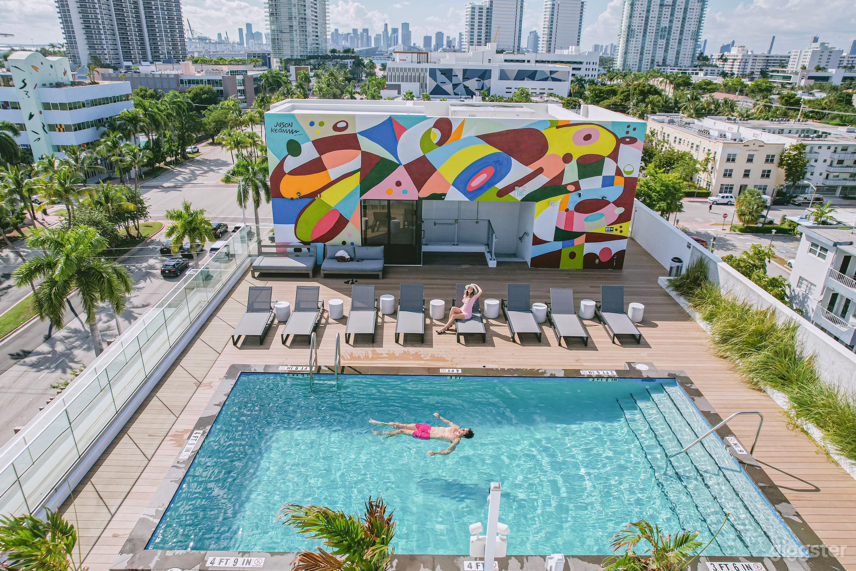 Rooftop Pool Deck with event space in Miami Beach Photo 1