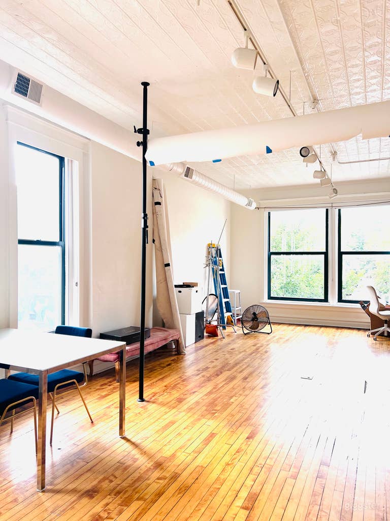  2 windows on the right, west facing light, all day natural light. windows =10x10 feet 