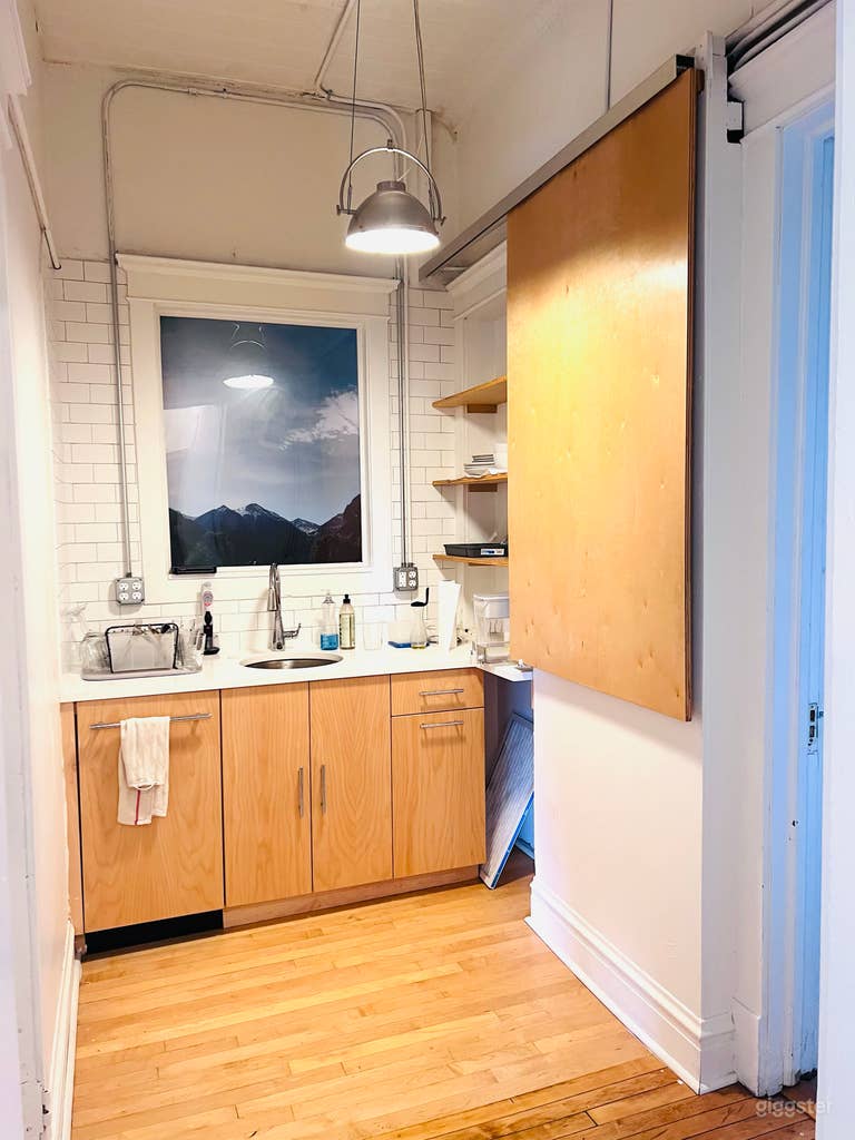  small shared kitchenette + restroom to the right.  