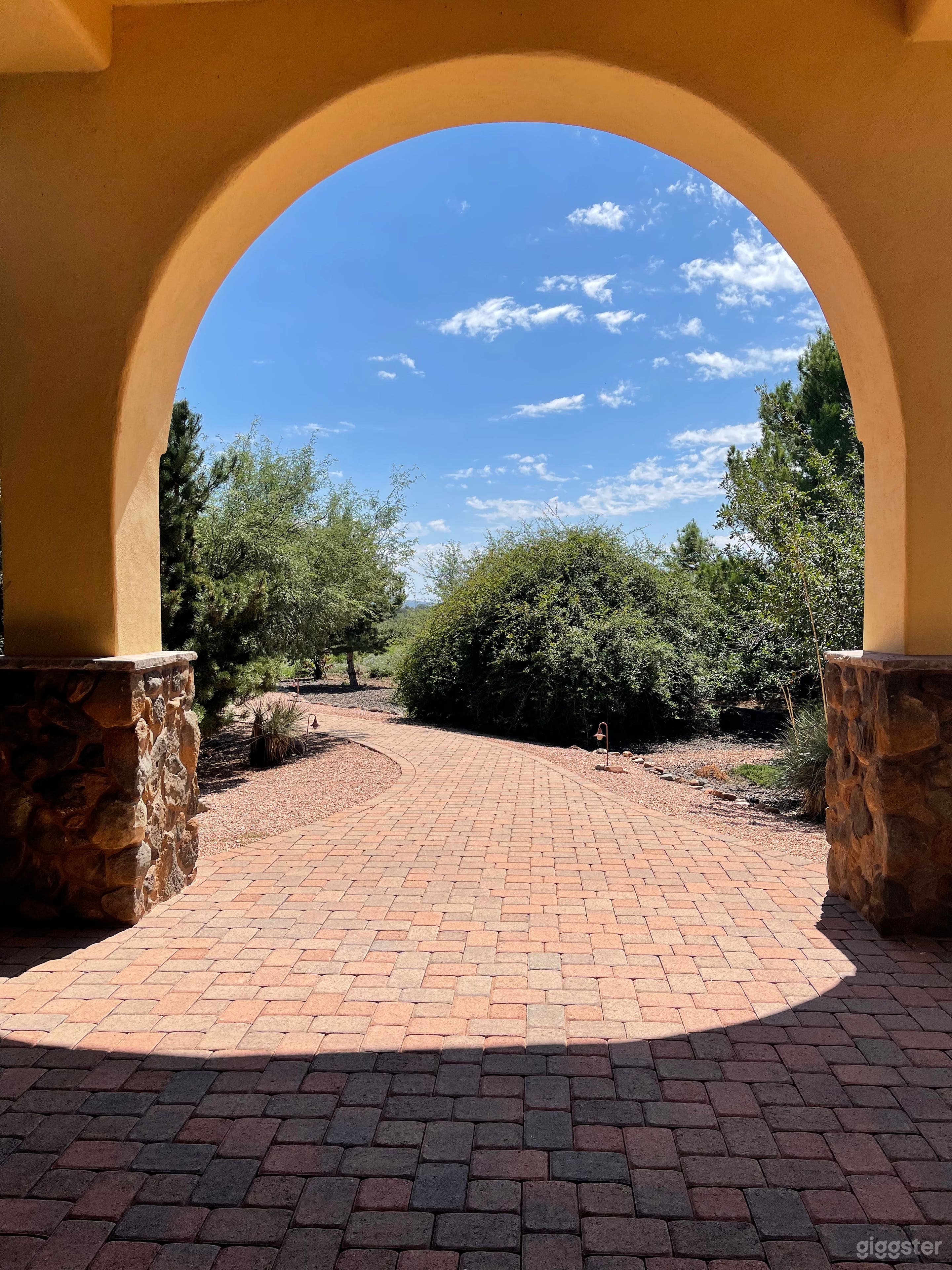 Looking out from the front entrance, a fruit garden welcomes our guests with organically grown fruits in season.