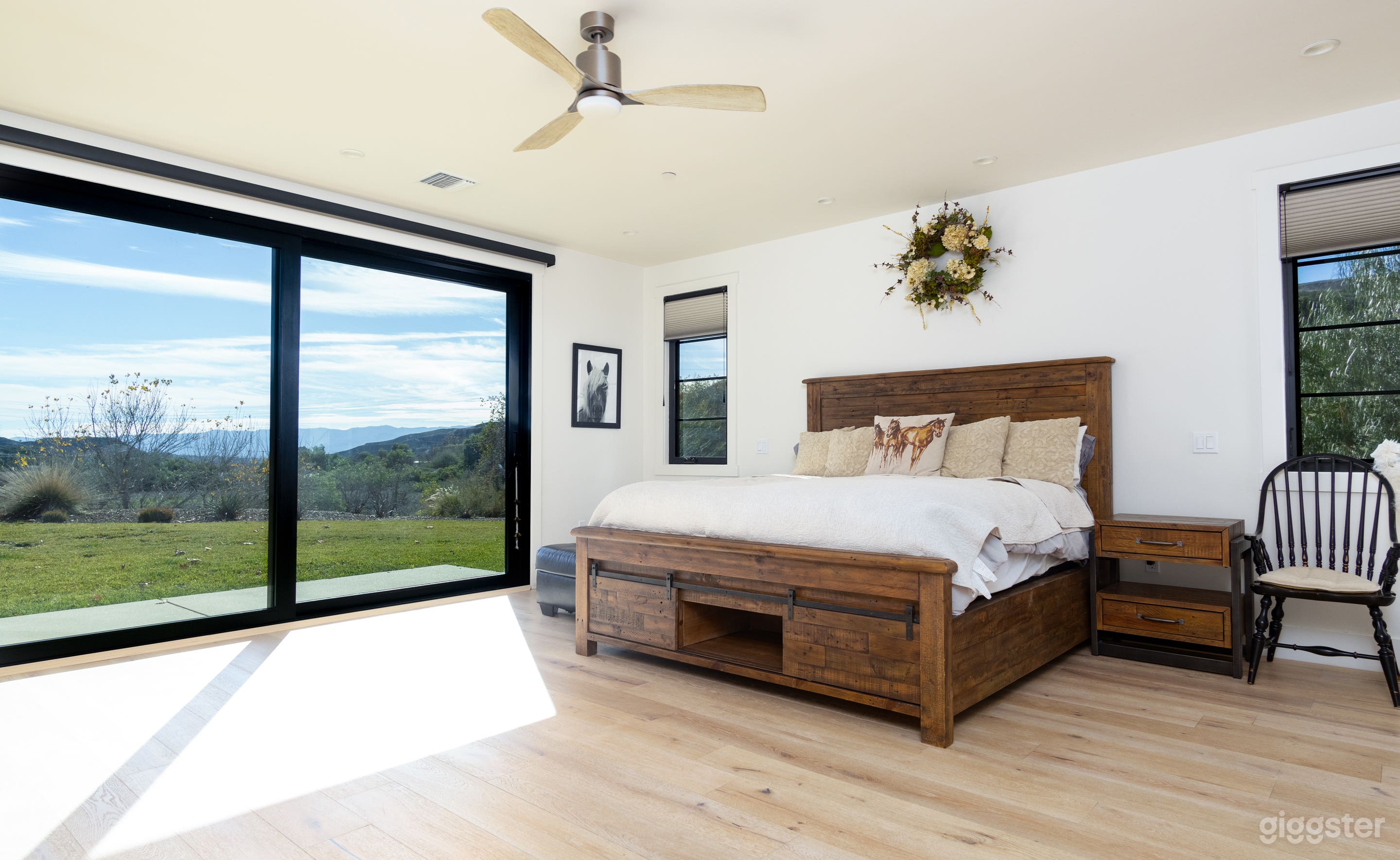 Primary bedroom with canyon/mountain view