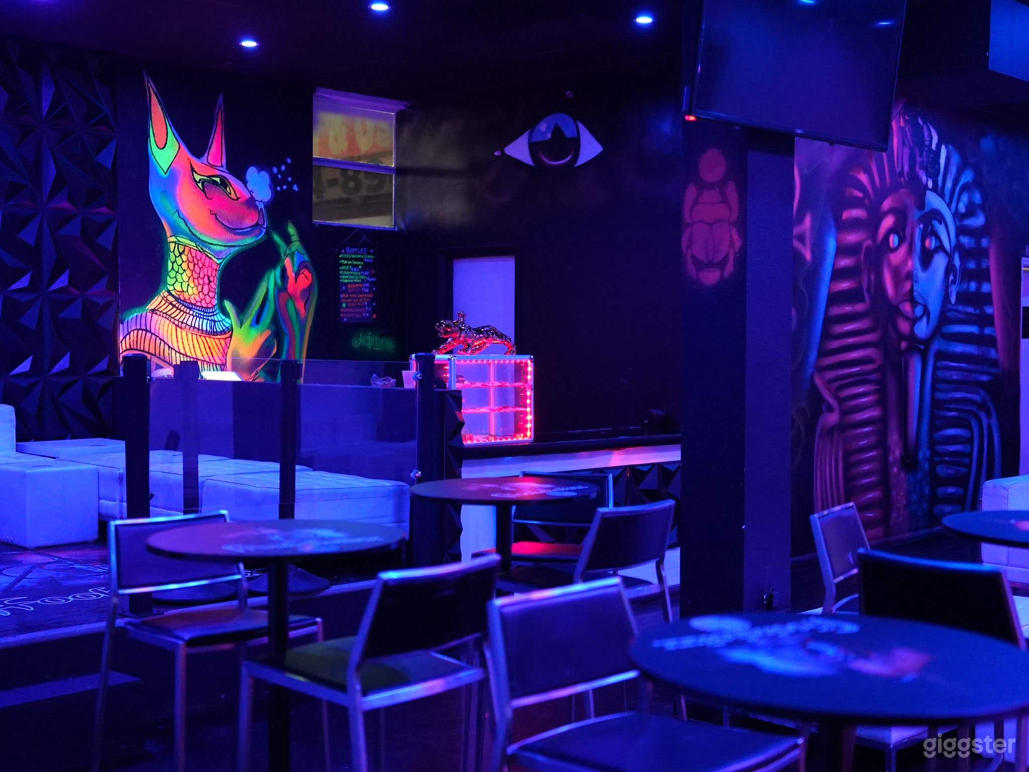 Lounge style event space with closed in patio  Photo 4