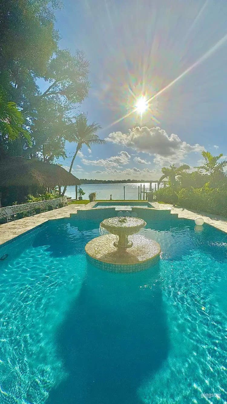  Outdoor Pool at a Luxury Waterfront Estate 