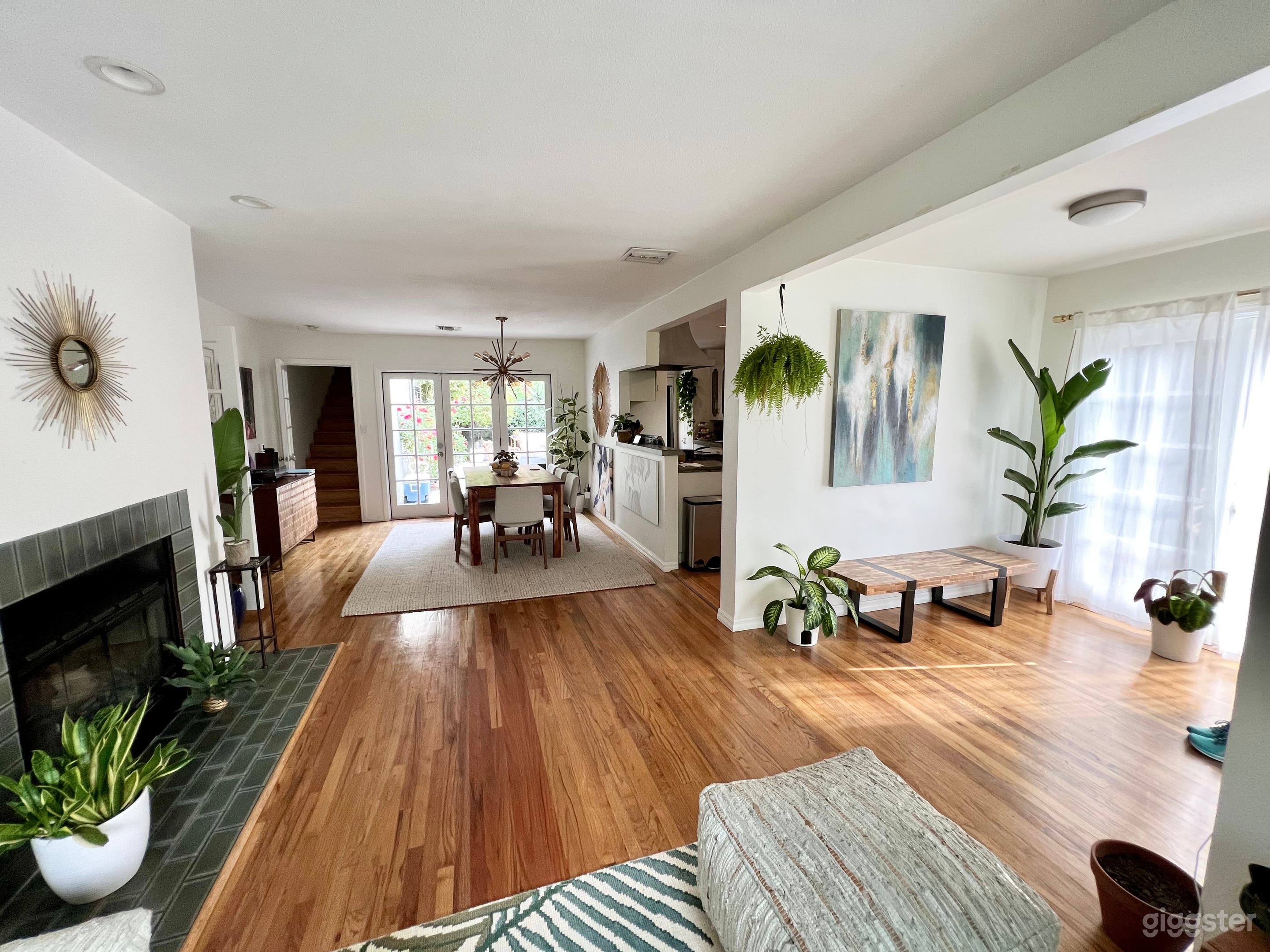 Living room, dining room, and main entry way