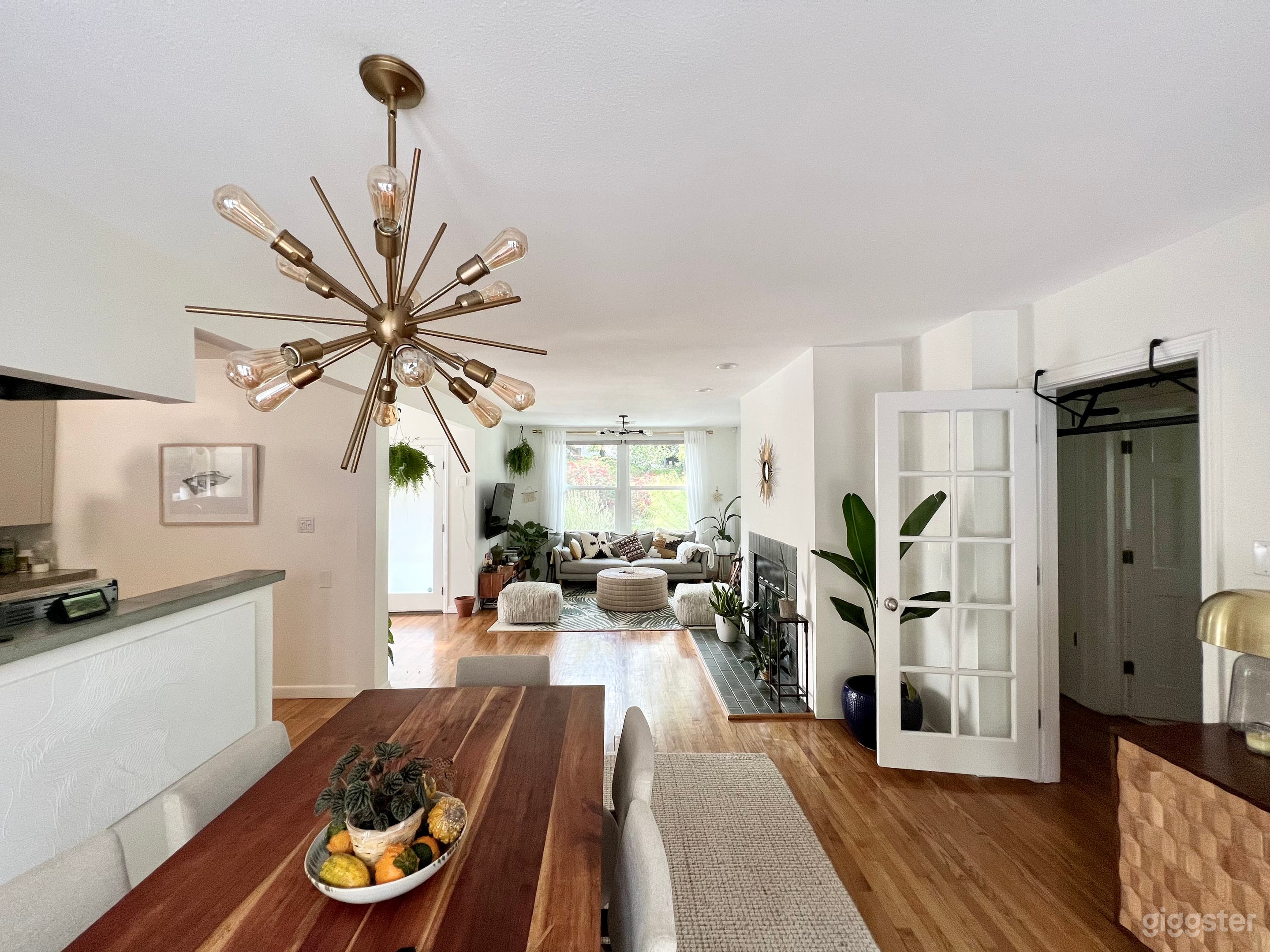 Dining room and Living Room- table seats 8

Hallway to downstairs bedroom/offices, and bathroom, 