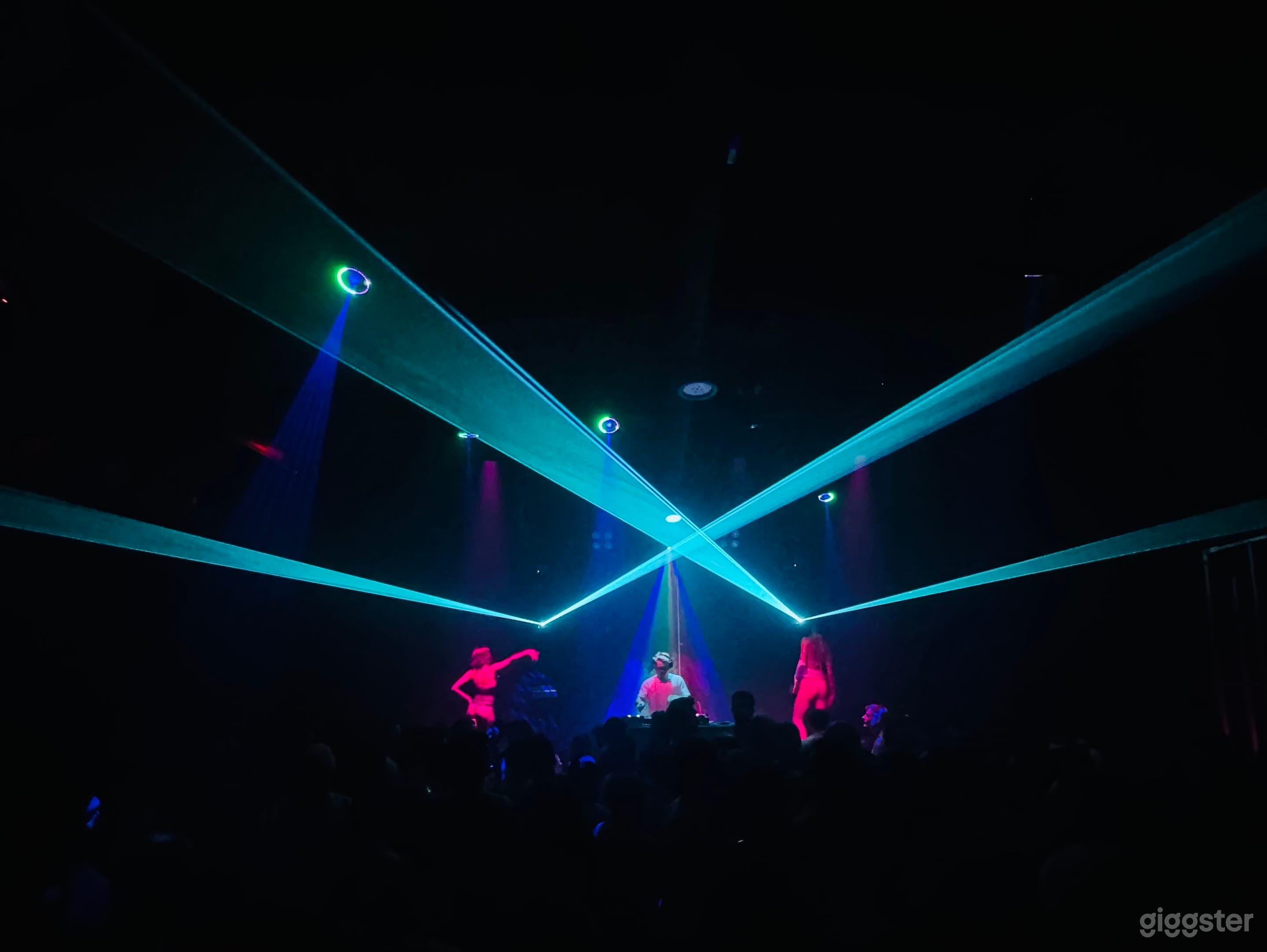 View of stage from dance floor