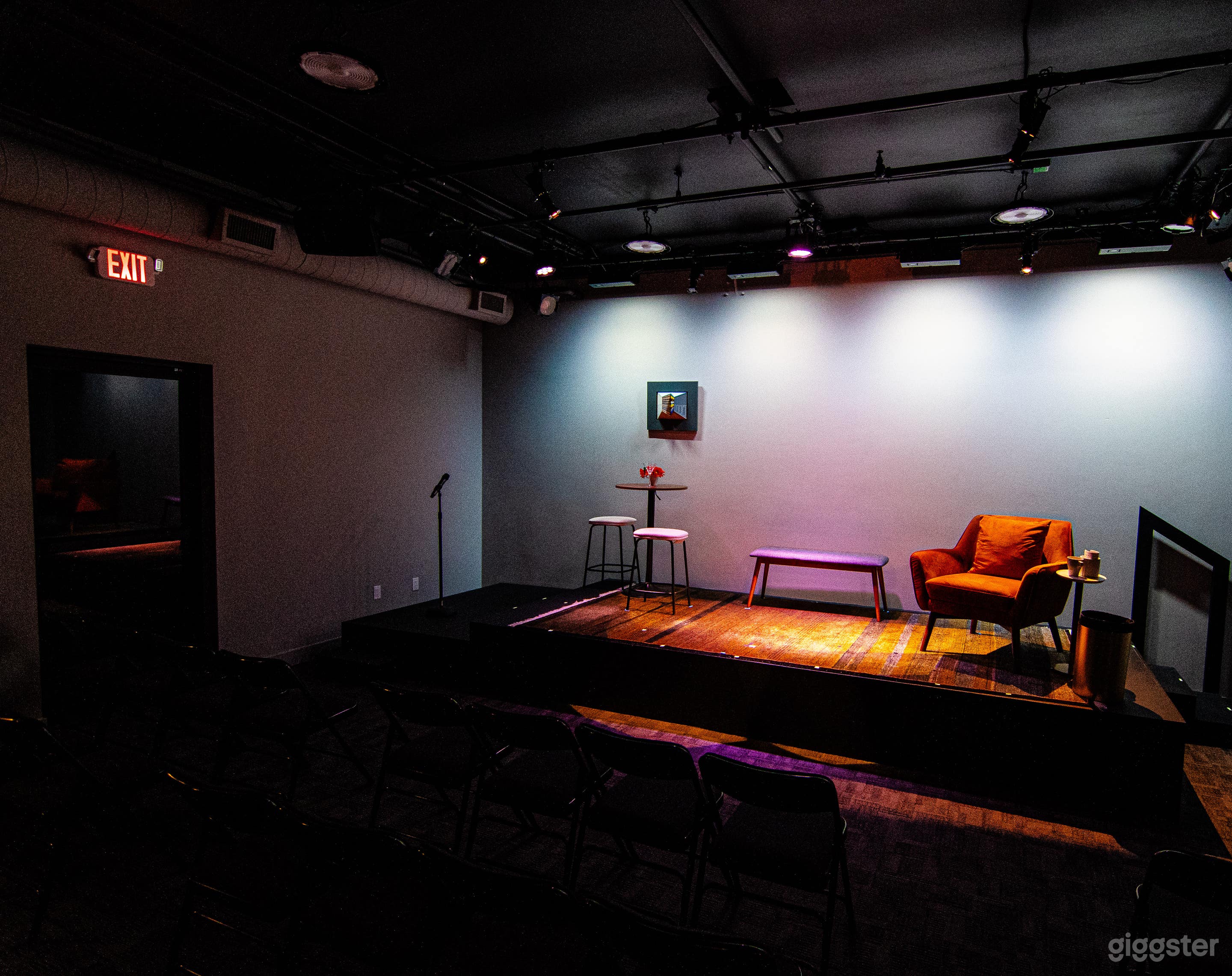 The stage of our main performance space showcasing our LED capabilities 