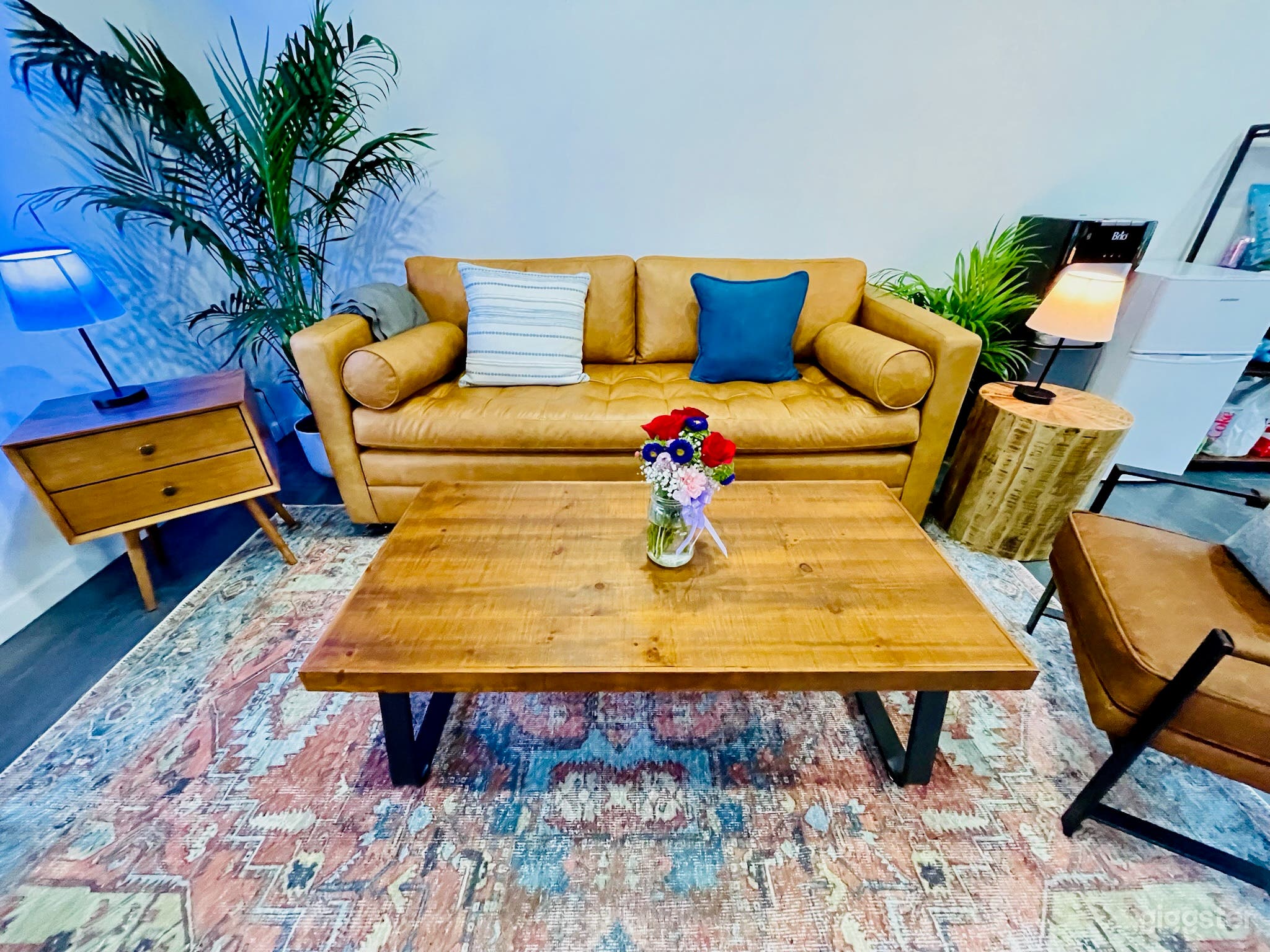 lounge area available - sofa on wheels for easy moving