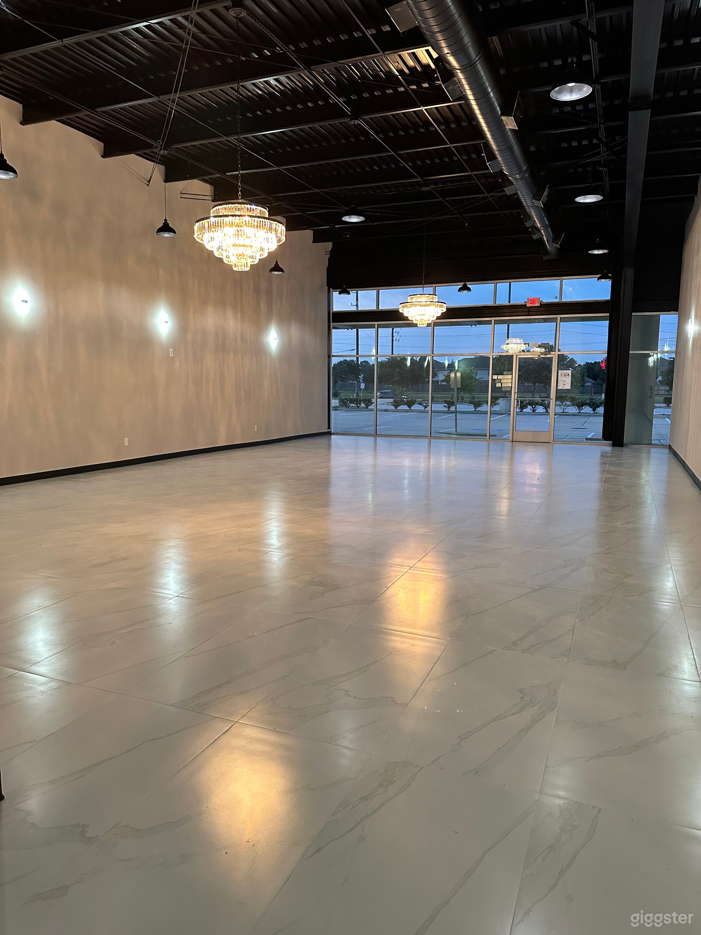 Main Hall-Night view (outside is covered with brand)