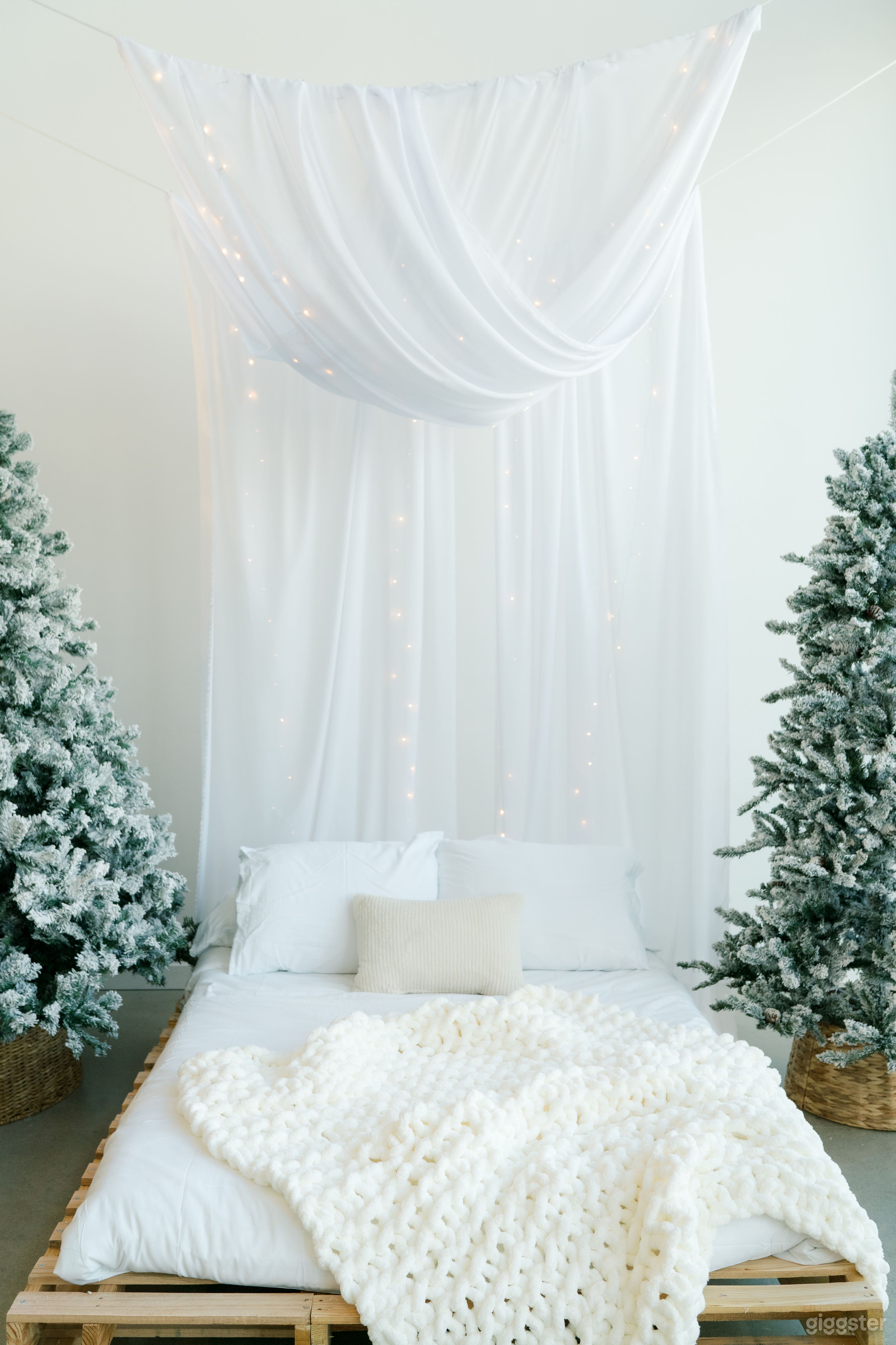 Our holiday styled set with cozy cottage bed scene- now until Nov 26th!