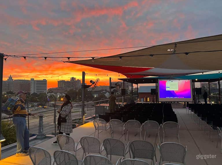  Sunset on the rooftop pre-renovation. 