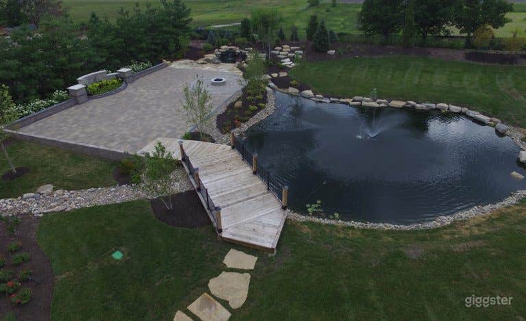 Stone Patio with Lawn in Kansas City Photo 1
