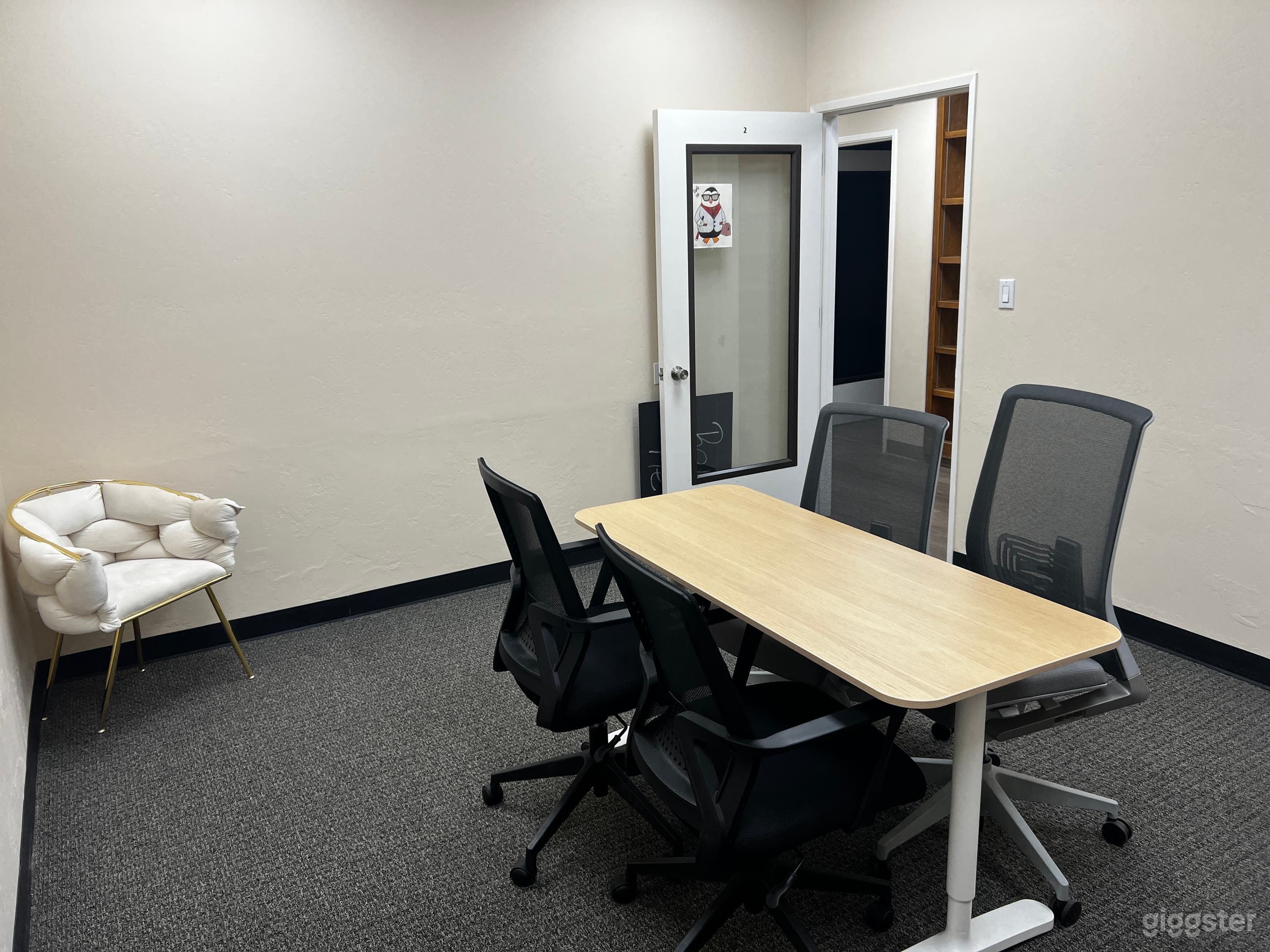 Quiet professional private office with built in wall desk Photo 2