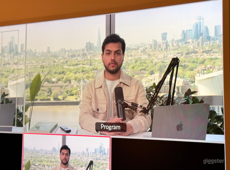  El único estudio de podcast con vista al skyline de Londres 
