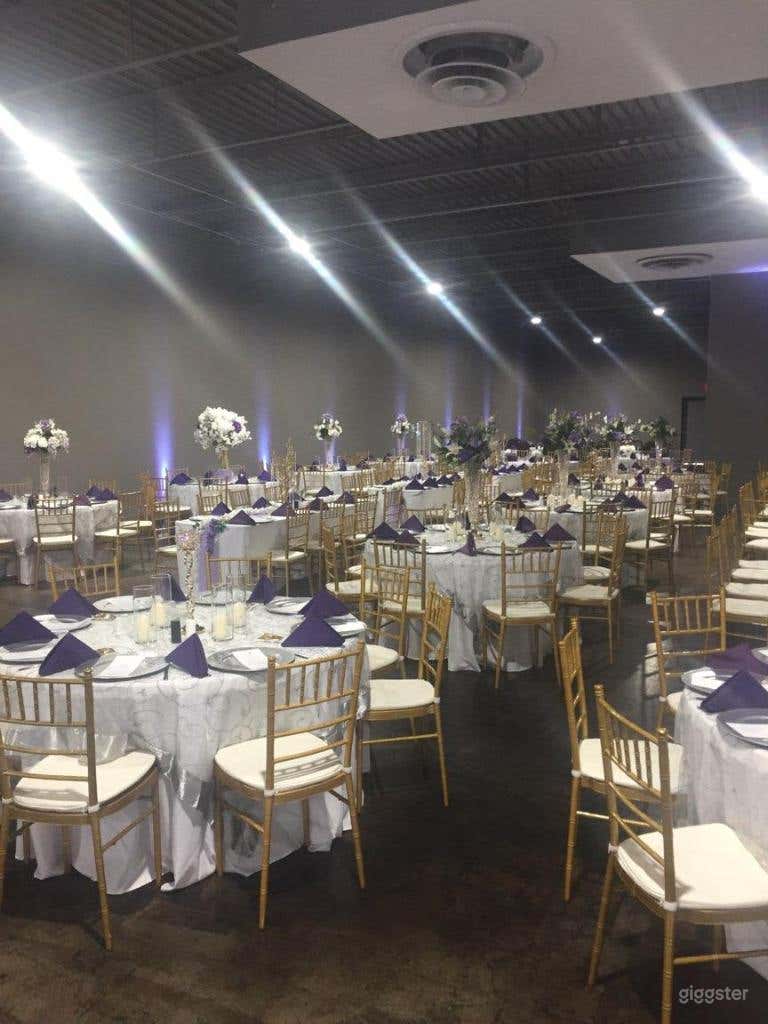 Tuxedo Ballroom rental includes tables and chairs
