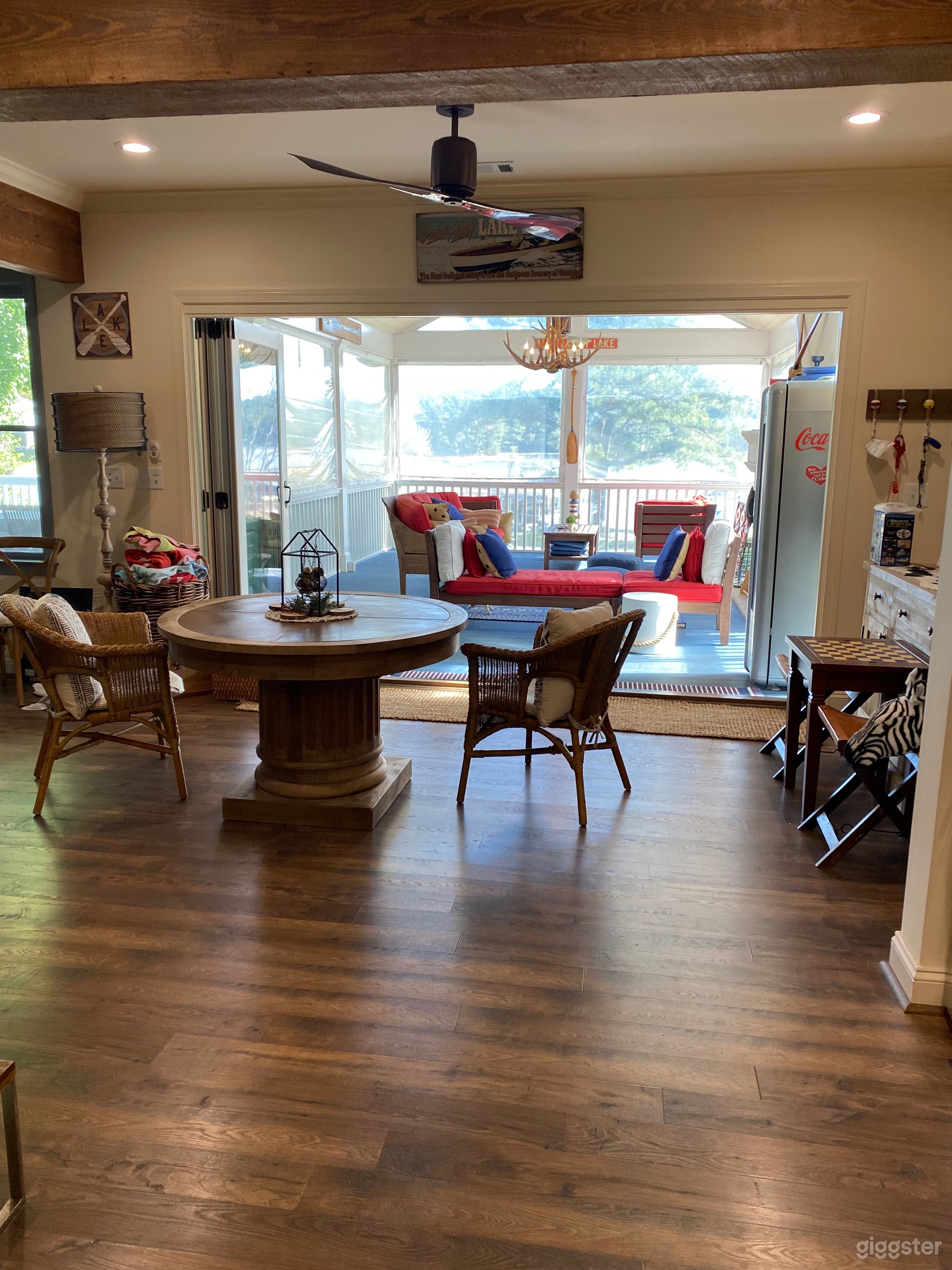 looking into screen porch from kitchen