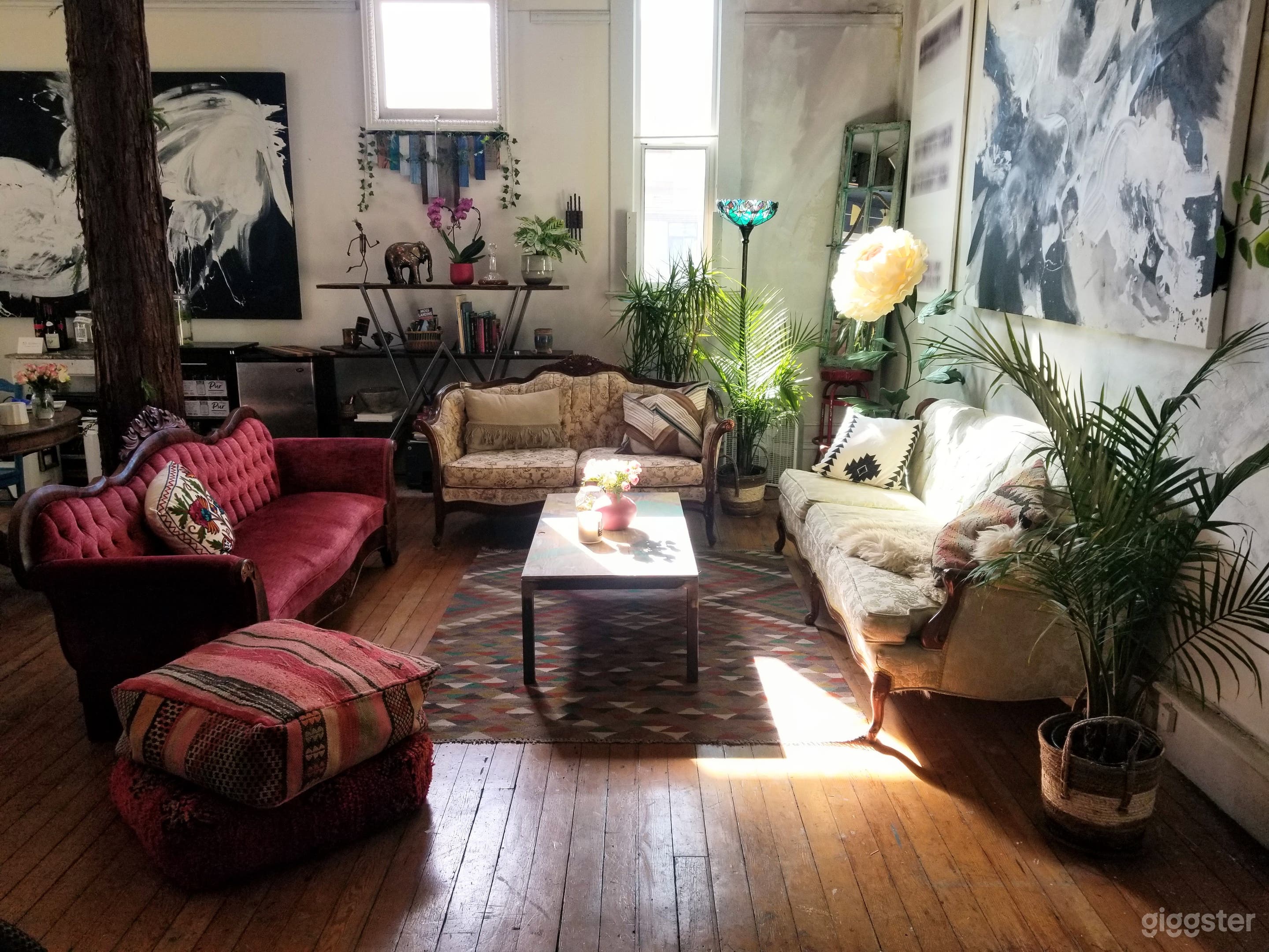 Victorian furniture and artwork