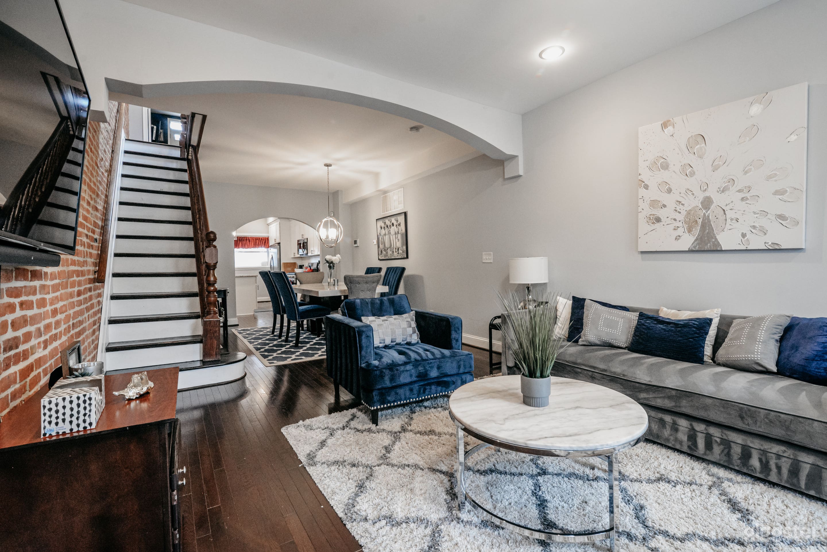 View of open concept main floor from front door