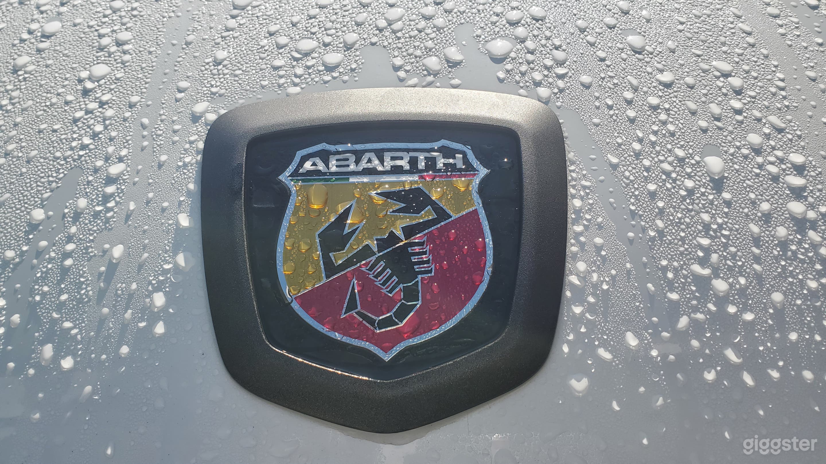 ❤ White Italian Convertible Abarth Wedding Car Photo 4