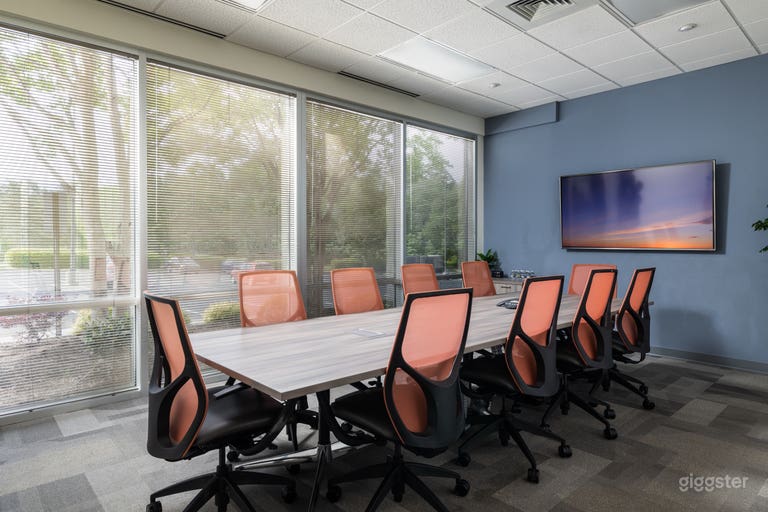  Vibrant Boardroom with Window View 