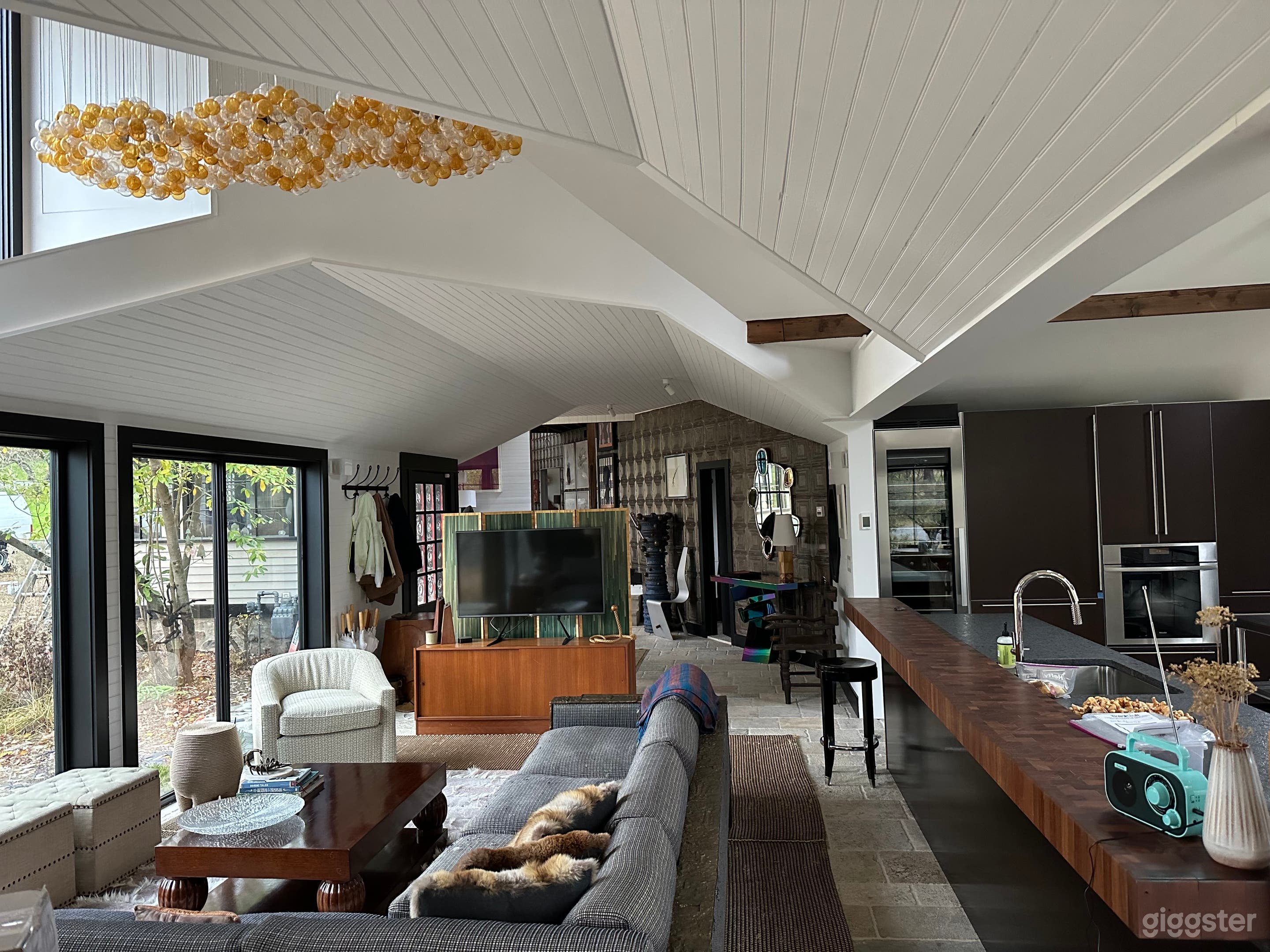 Family room open to kitchen