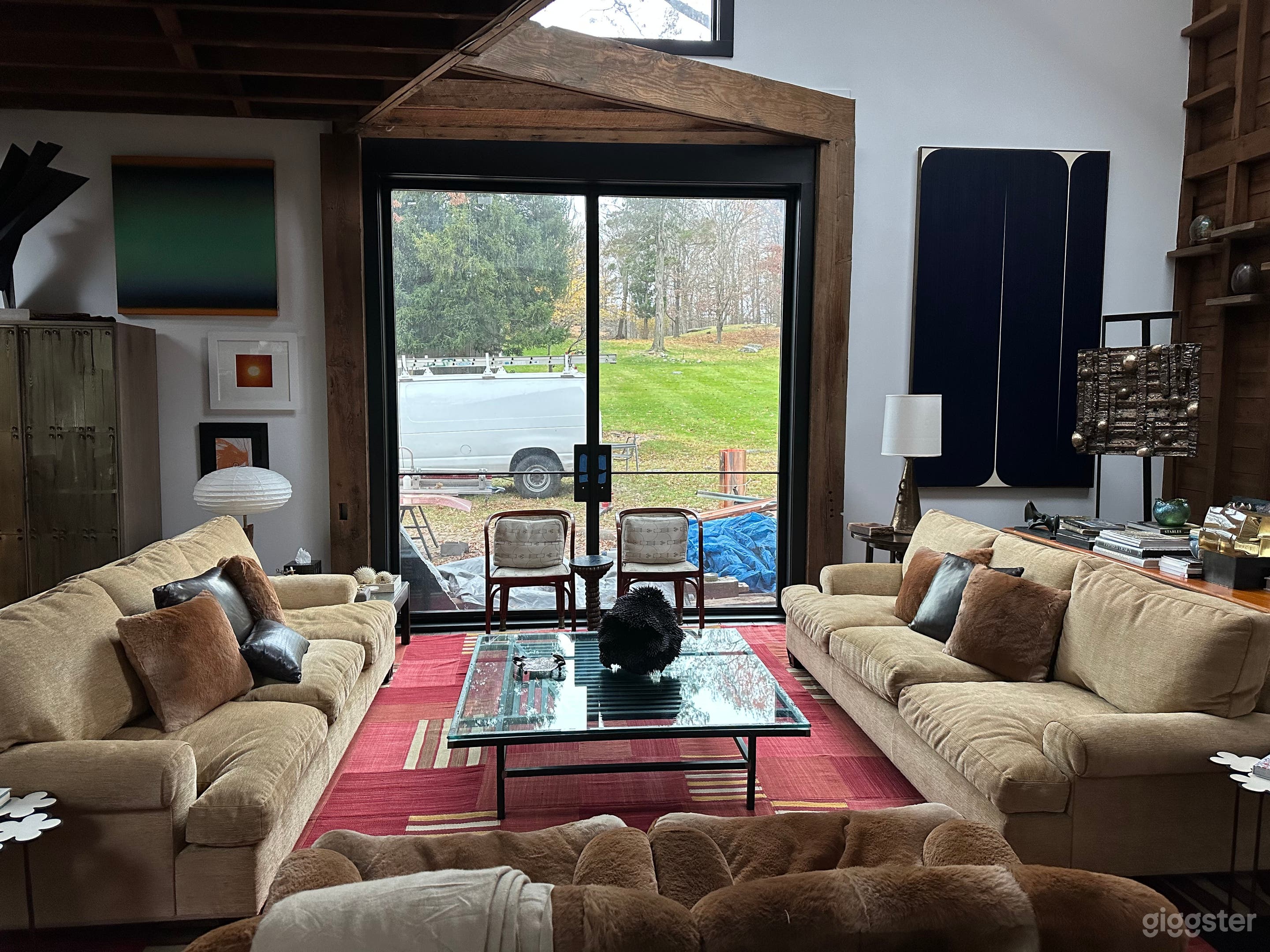 Double height living room 