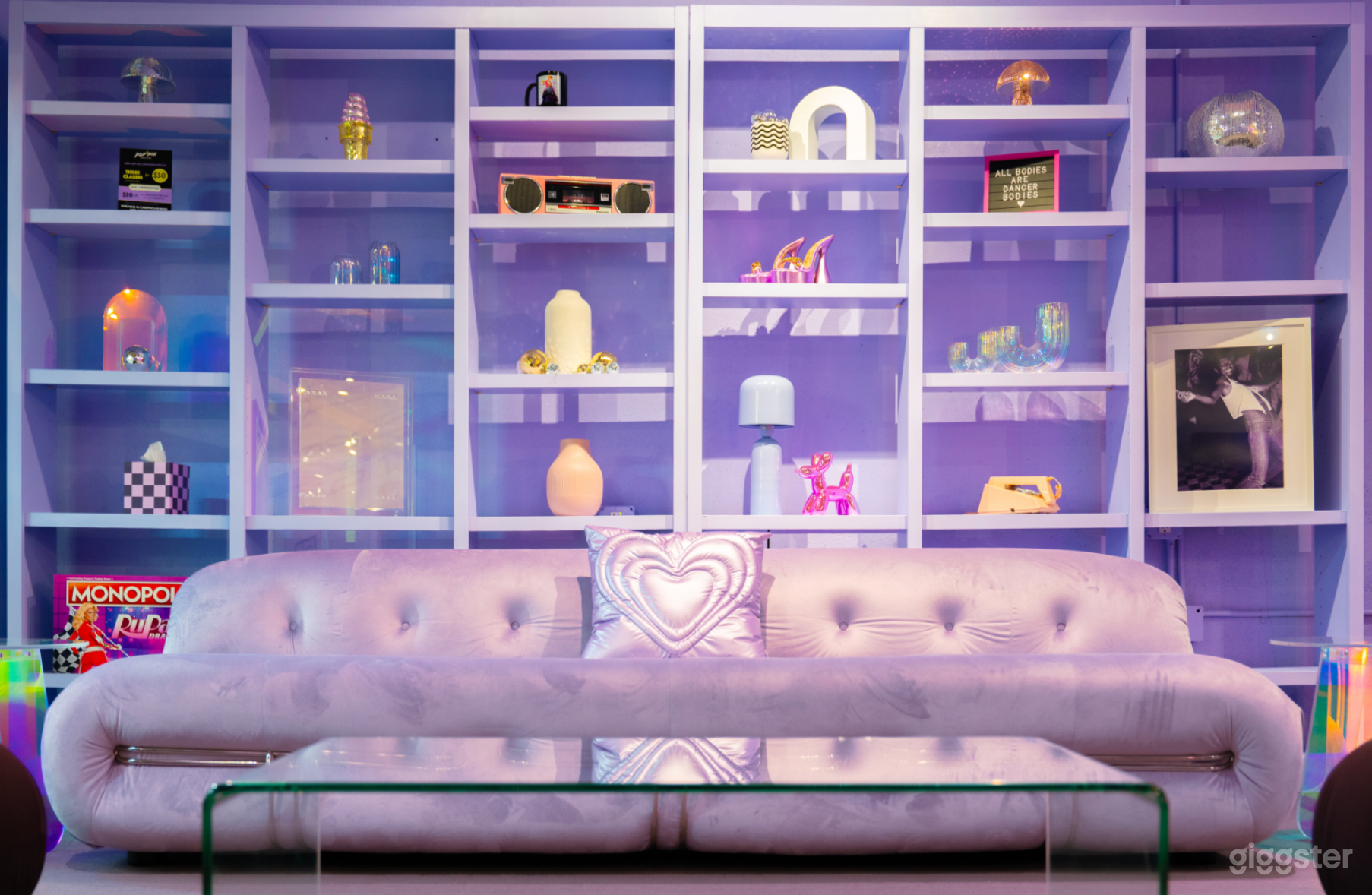 Aesthetic lounge with it's own character.