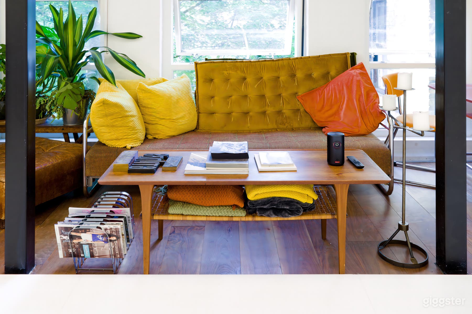 Nice daylight, lush plants and comfy furnishings