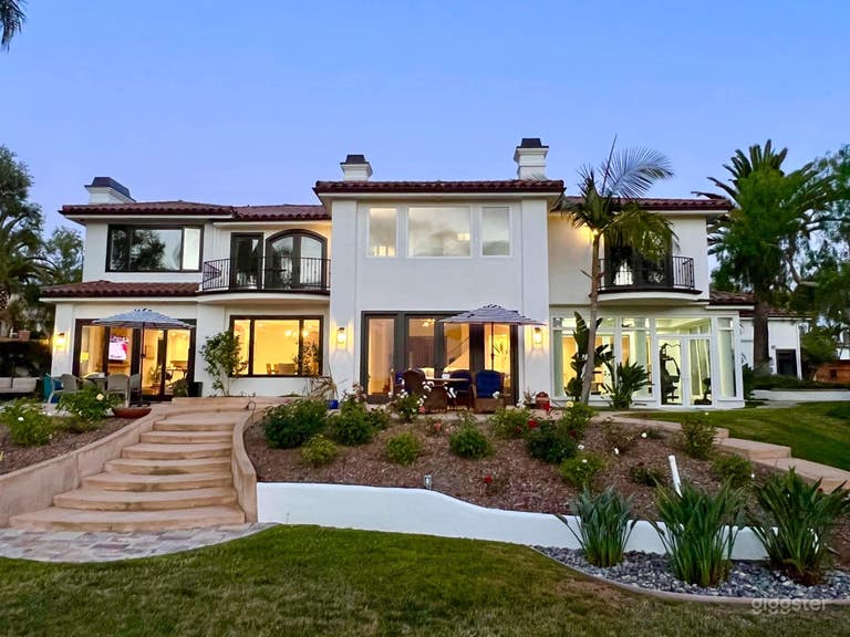  Sunset light on back of house. 