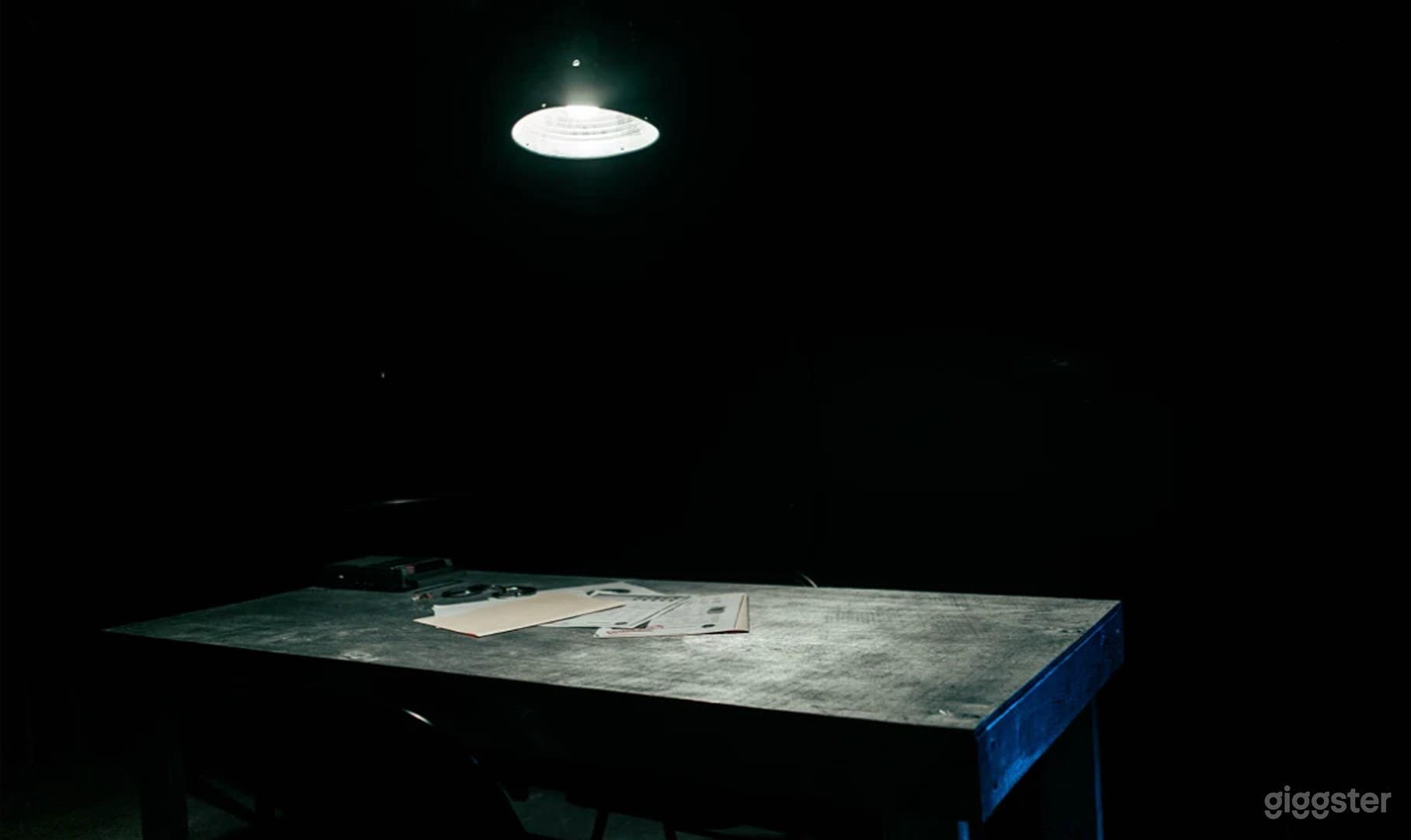 Jail Cell with Interrogation Room, Visitation Center, and Mugshot Backdrop Wall Photo 2