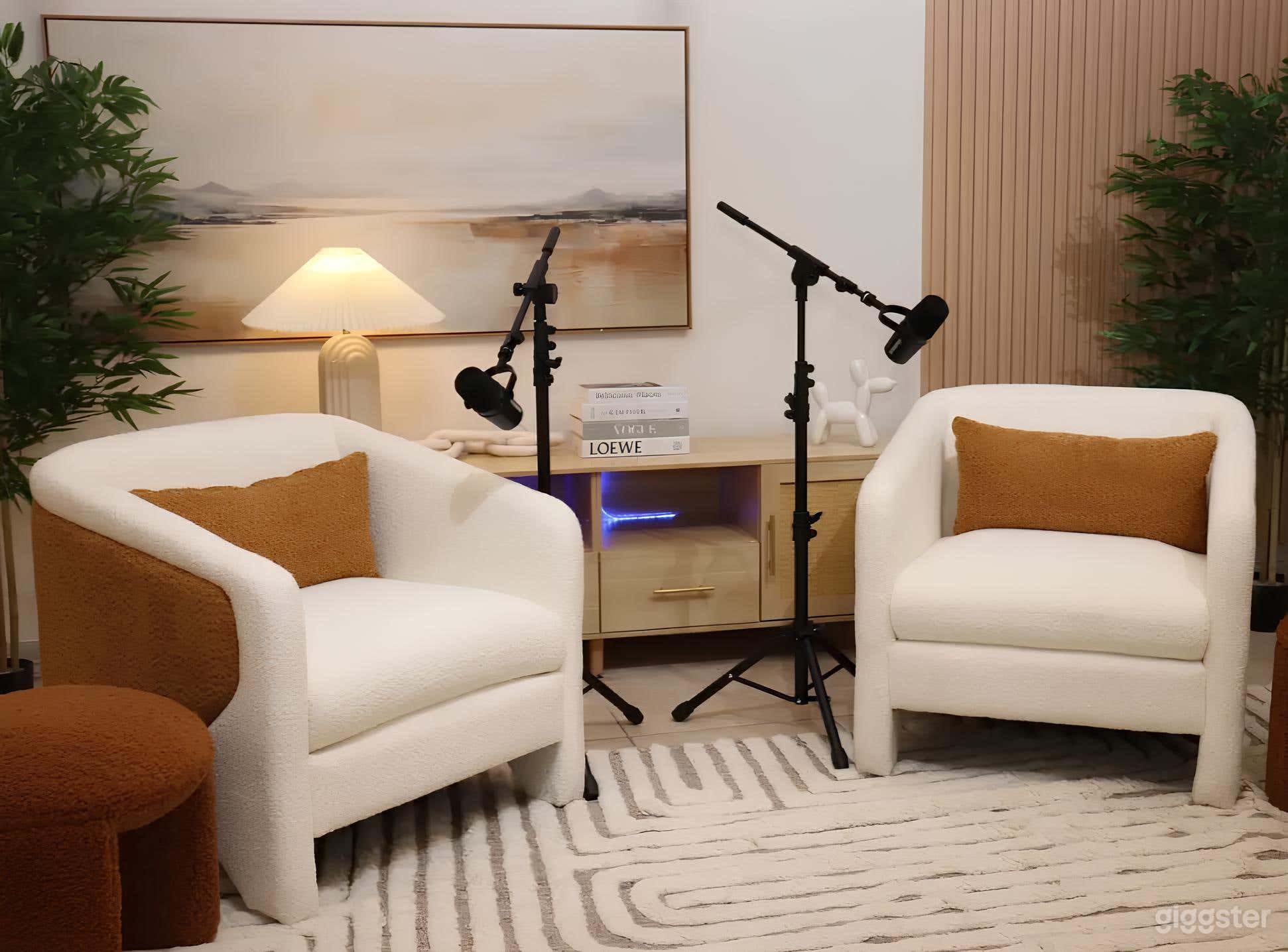 Beige Room for Podcasts Photo 3