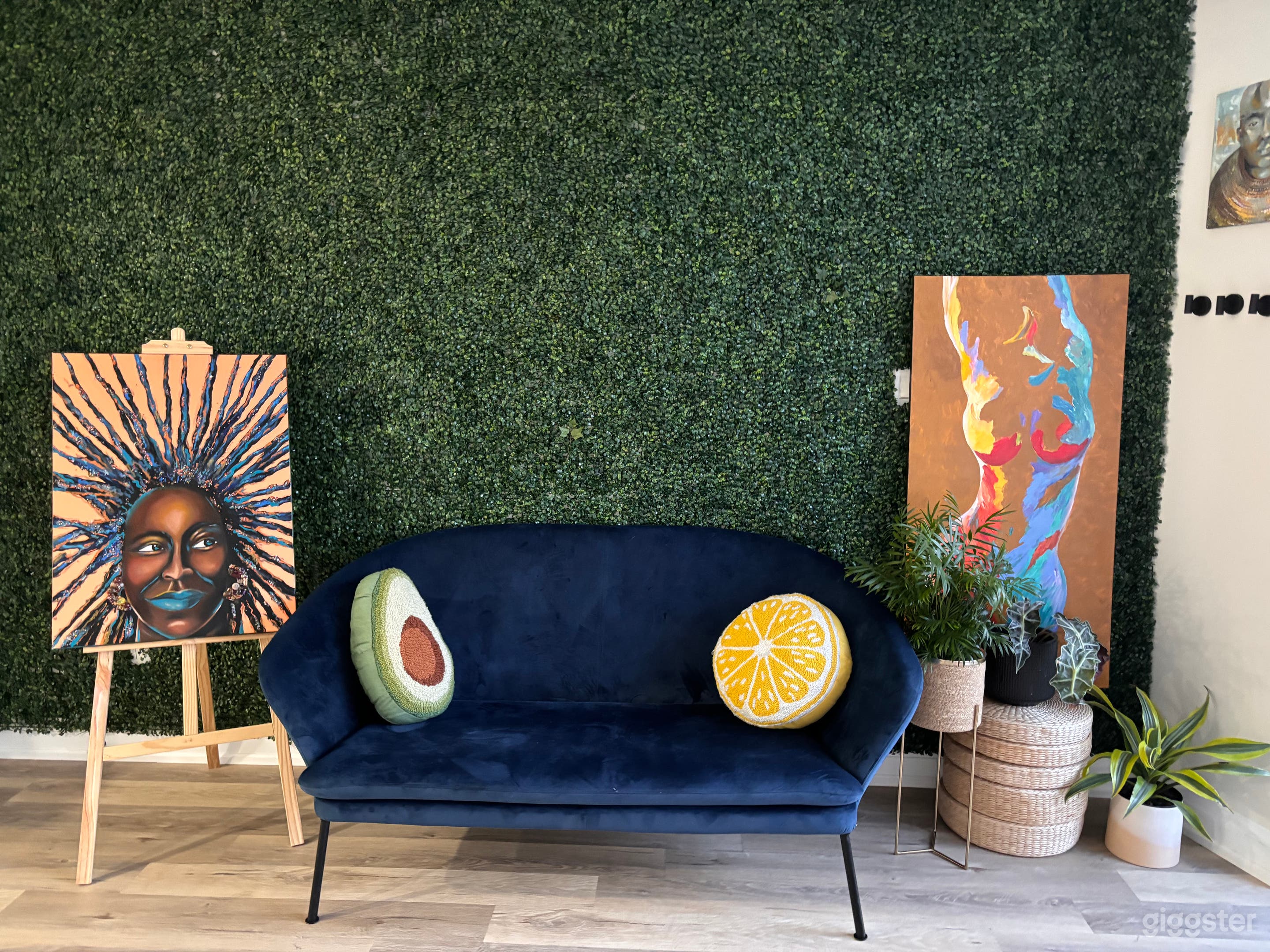 Vibrant colours and ample natural lighting.