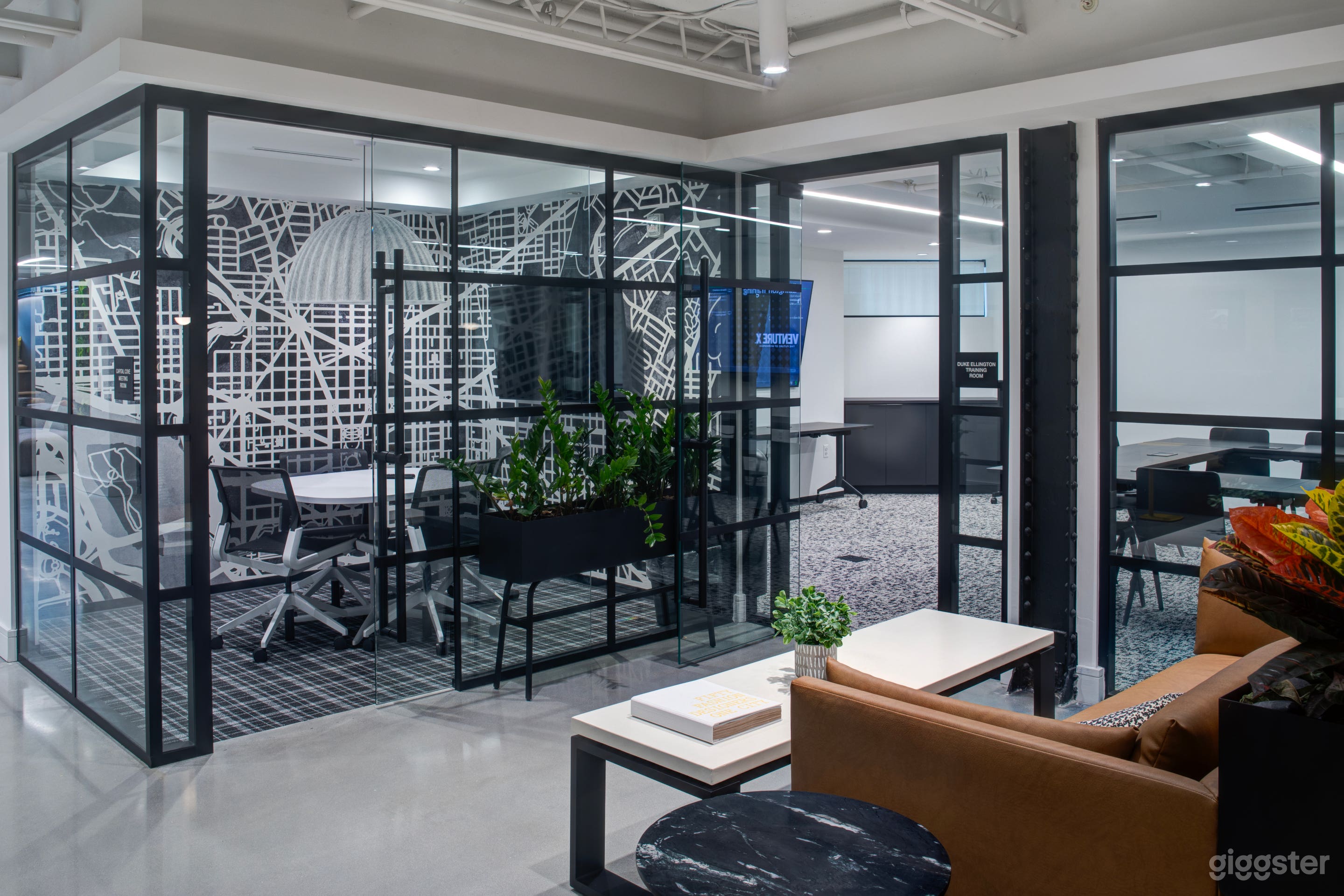 Great break-out room for guests booking our "Duke Ellington Meeting Room". Soft seating and collaborative space outside of the meeting room. 