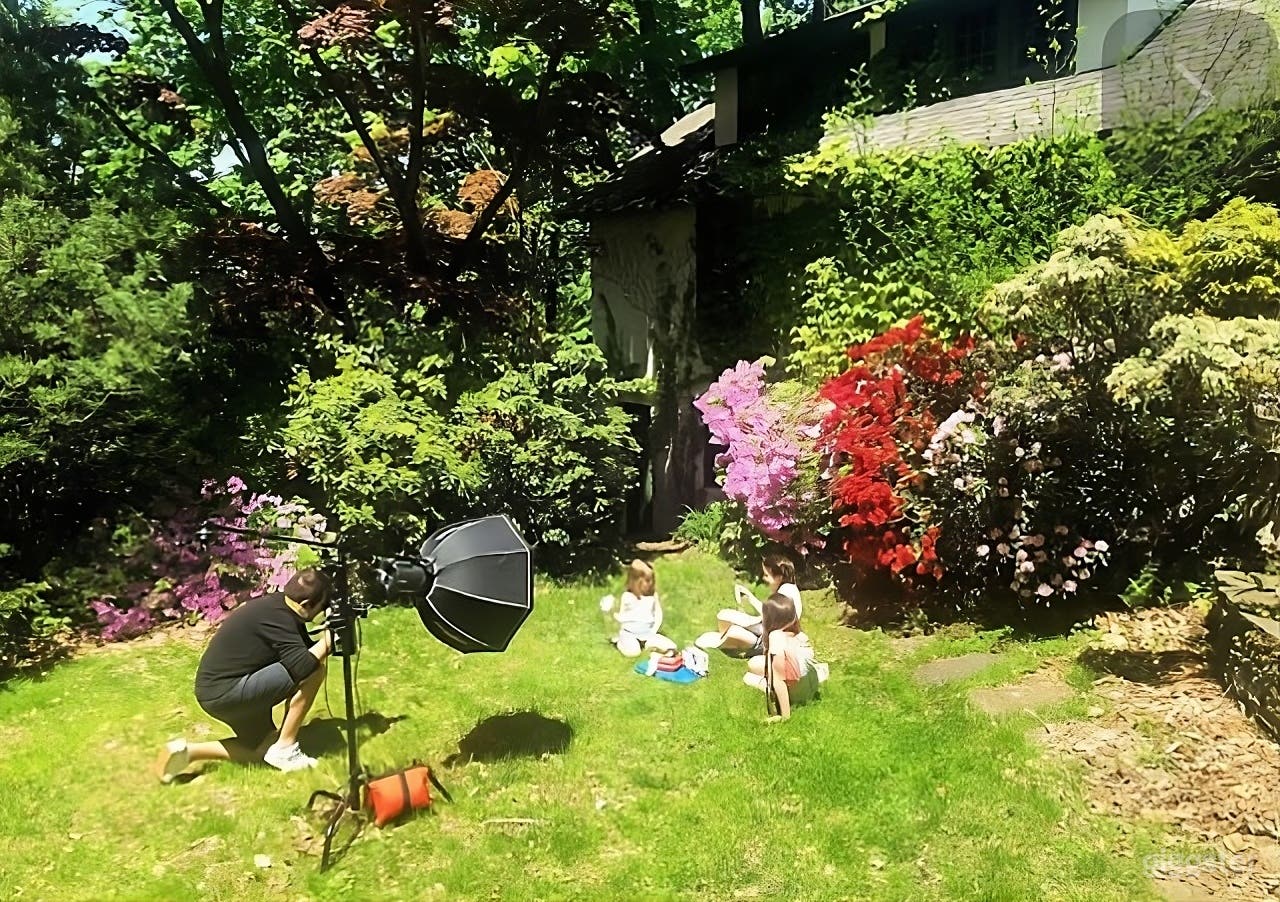 Classic Backyard with Waterfall Photo 1