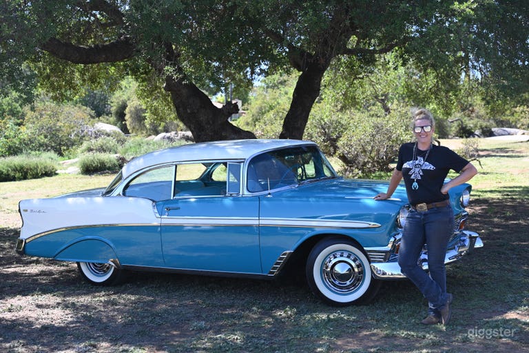  1956 Bel Air beneath the oak 
