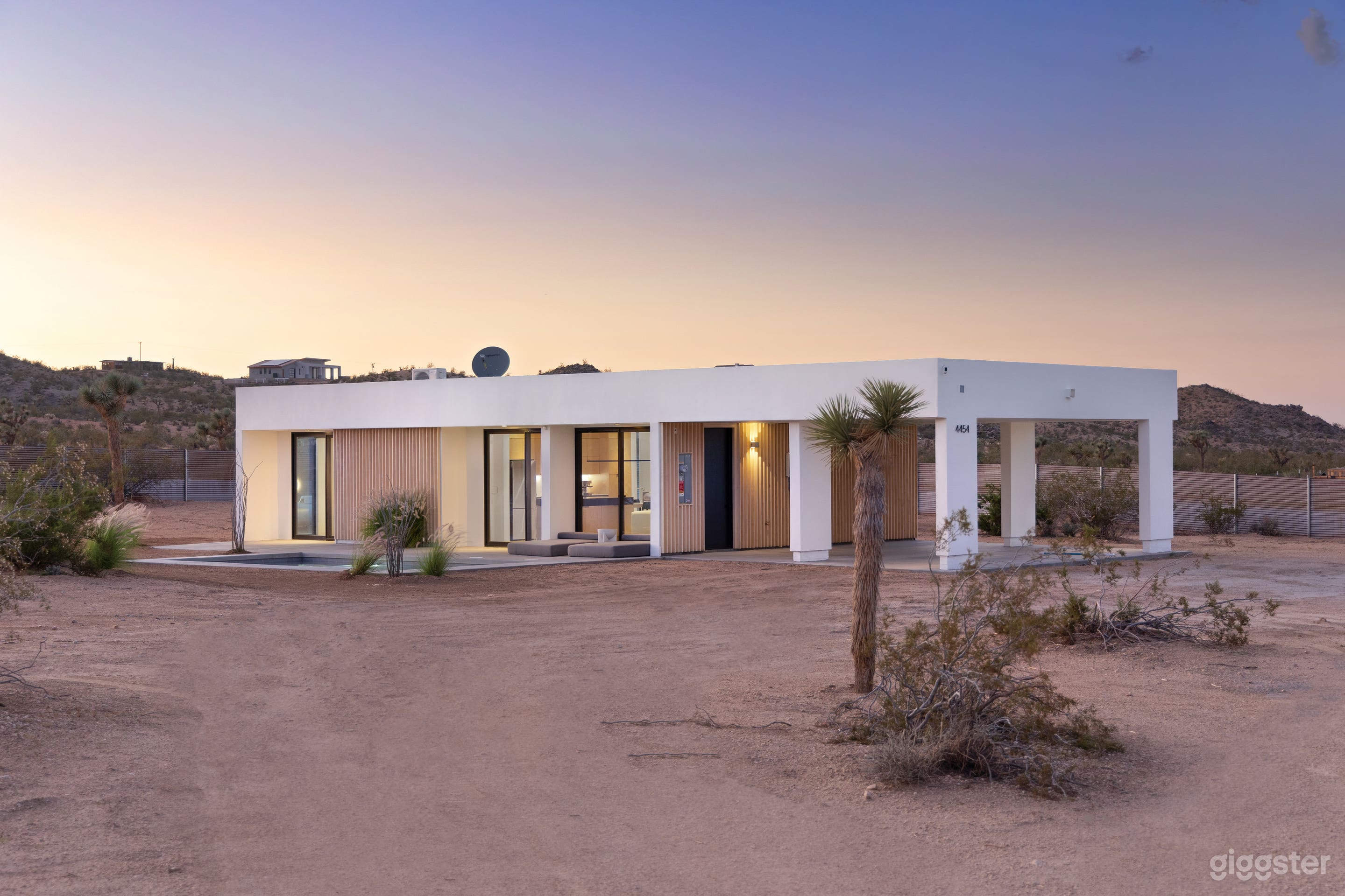 Minimalist Desert Temple with Pool Photo 1