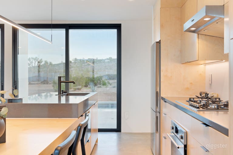  Minimalist Desert Temple with Pool 