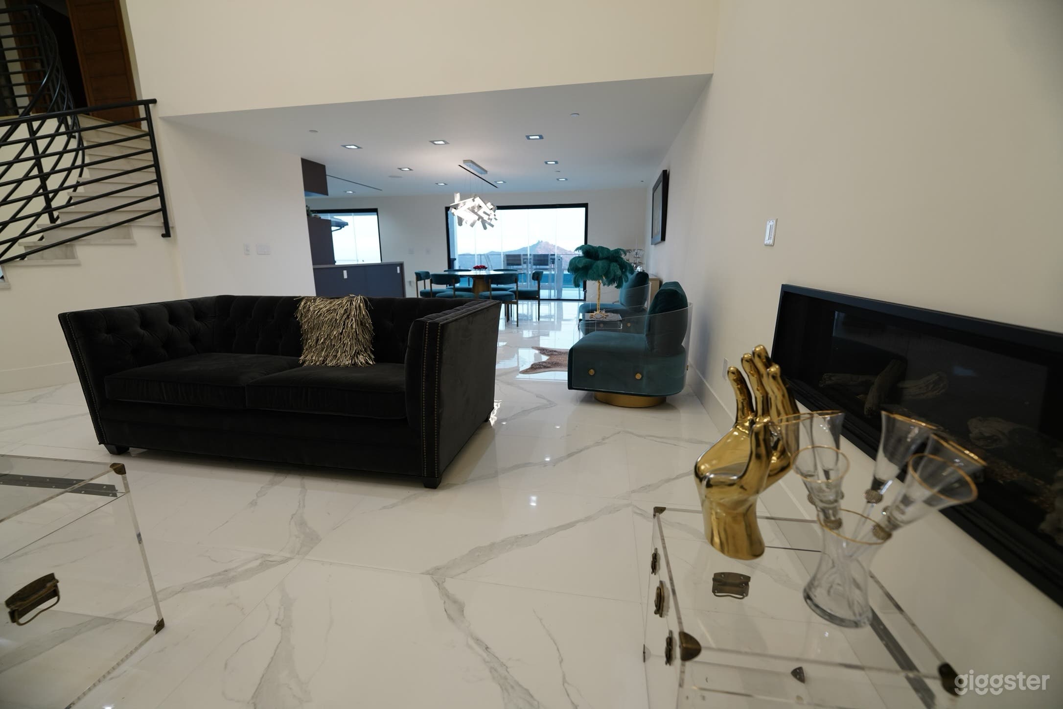 Modern Glass Hillside Estate Pool, Elevator, & Valley Views Photo 3