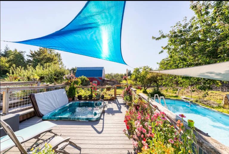  Picturesque Oasis Featuring A Stunning Pool With Deck 