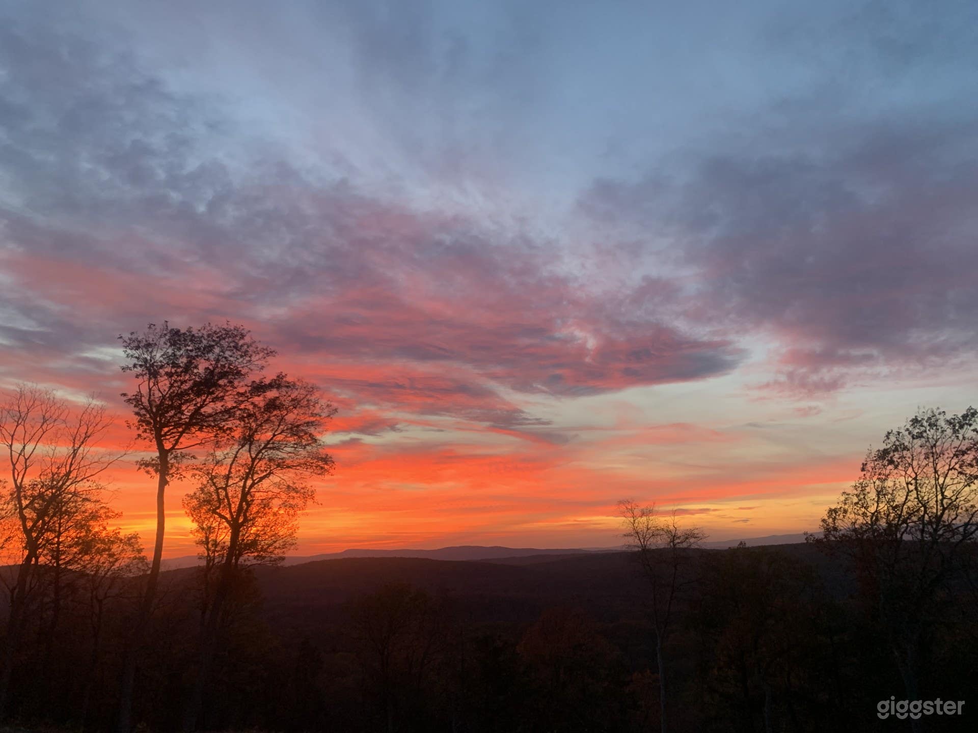 Mountain view at sunset