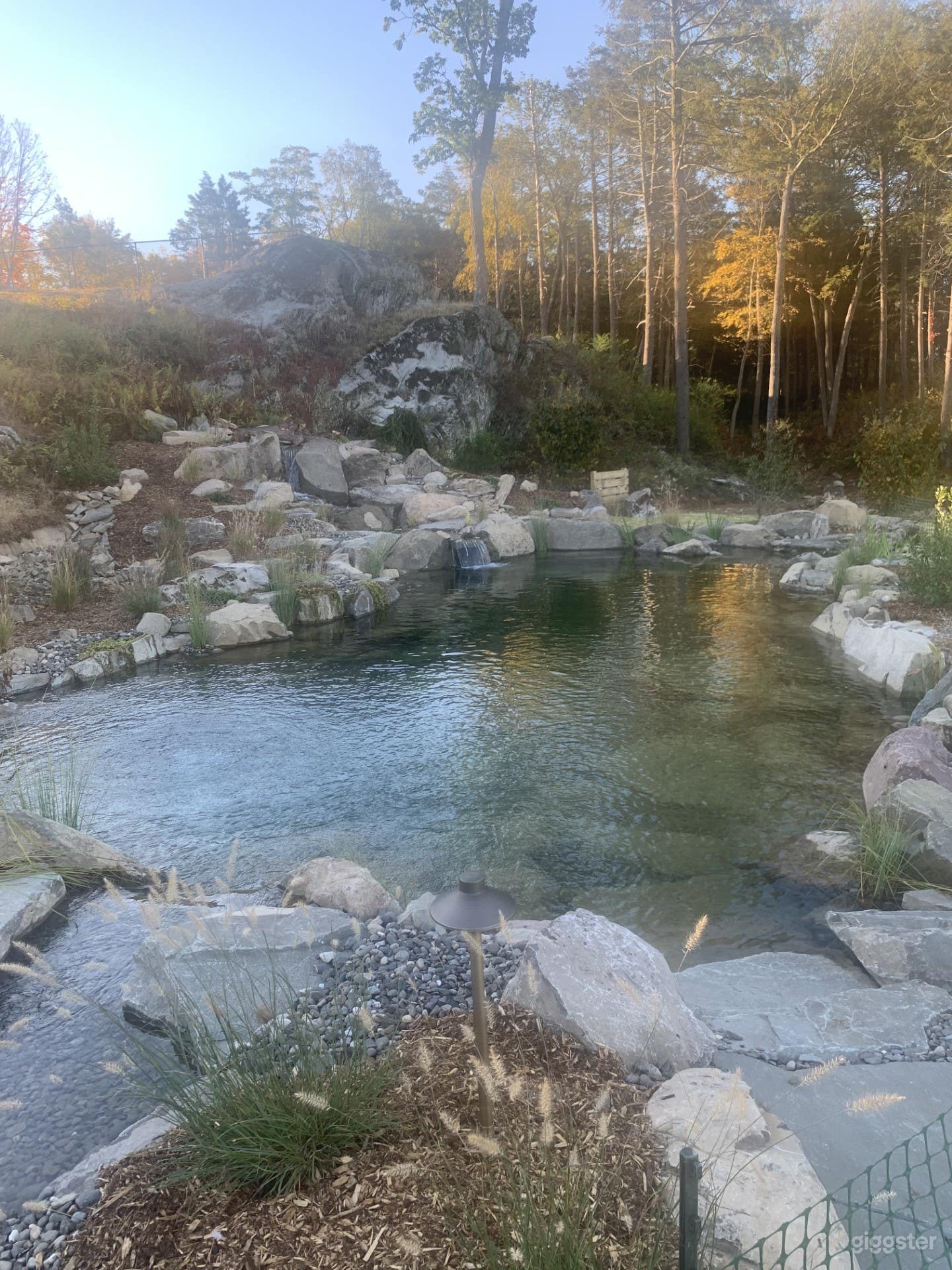 Pond view looking south