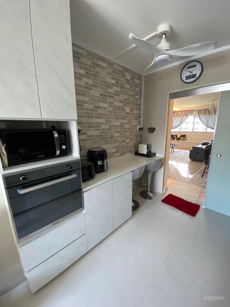  HDB moderne 4 pièces pour tournage 