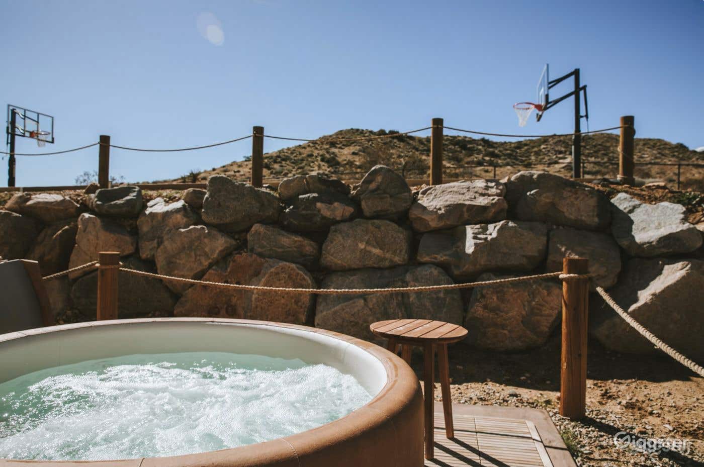 Large Modern Joshua Tree Desert Ranch with Basketball Court  Photo 2