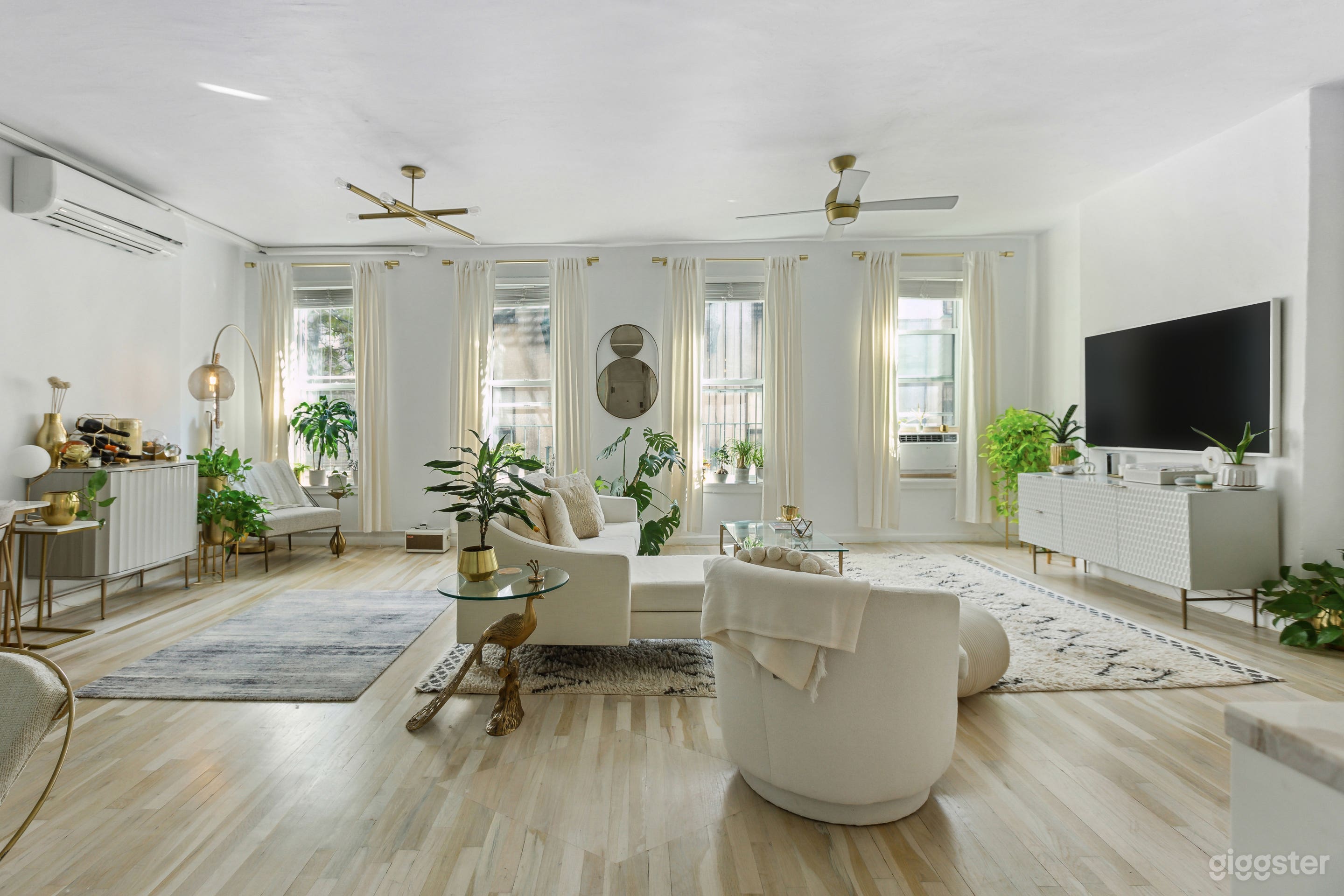 Open Space with Great Lighting, White and Gold  Photo 1