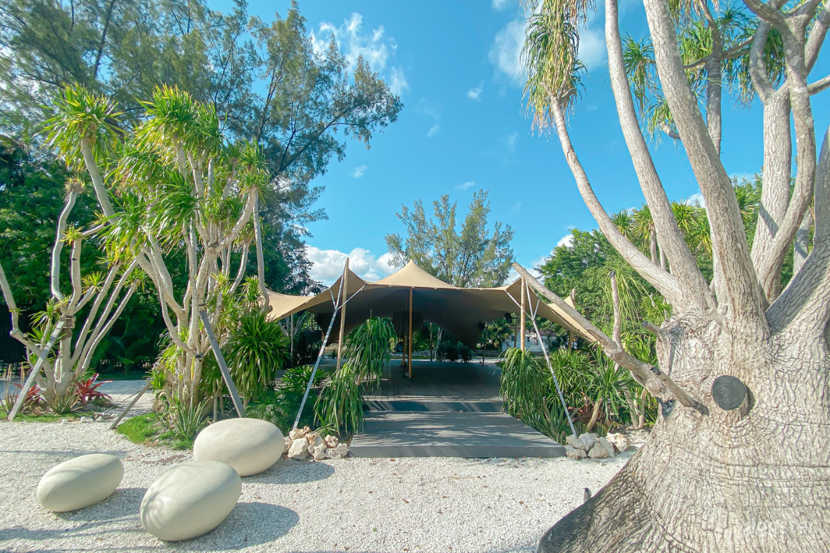 Our tent has a capacity of 100 guests. 