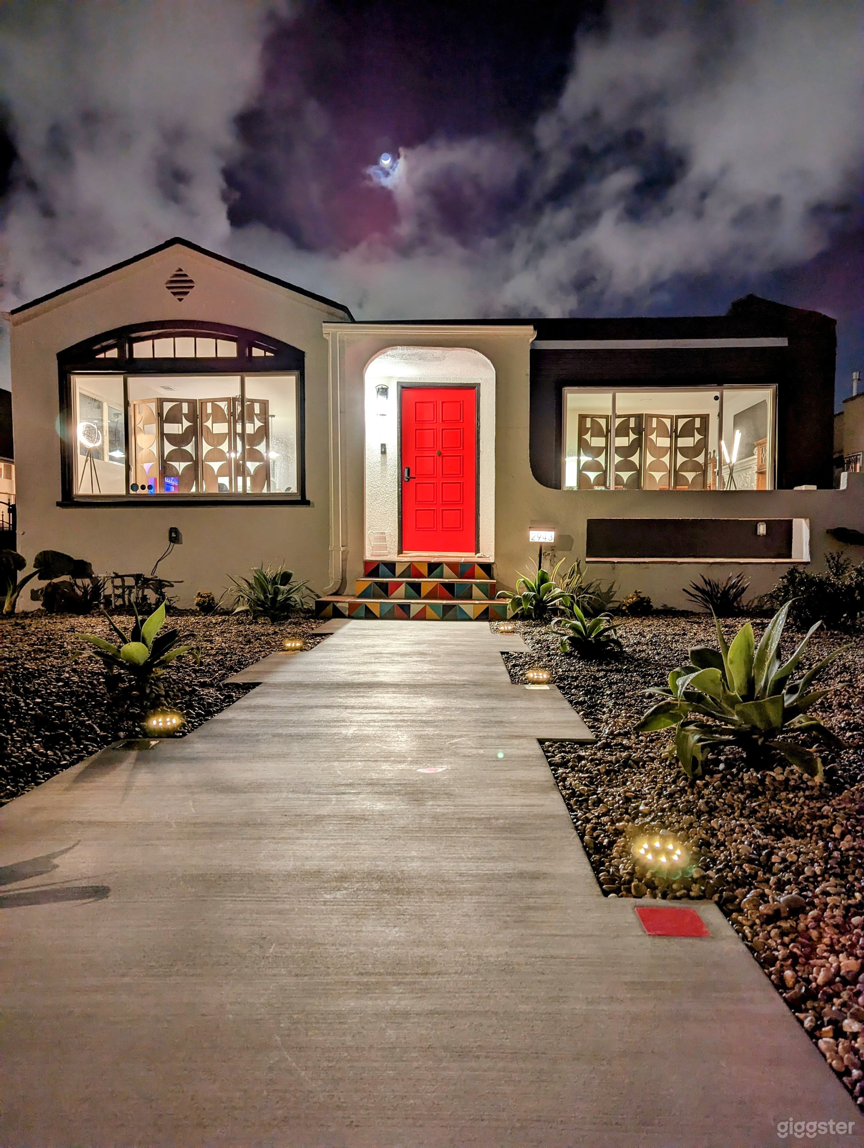Front house at night!