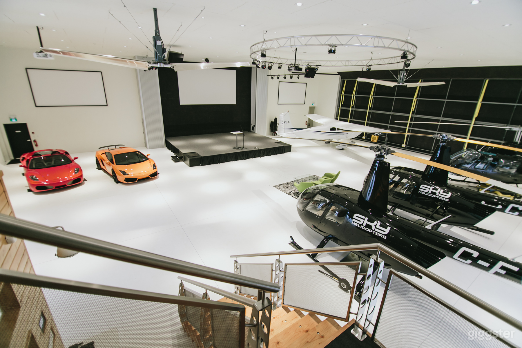 Helicopter Hangar With Infinity Wall Photo 1