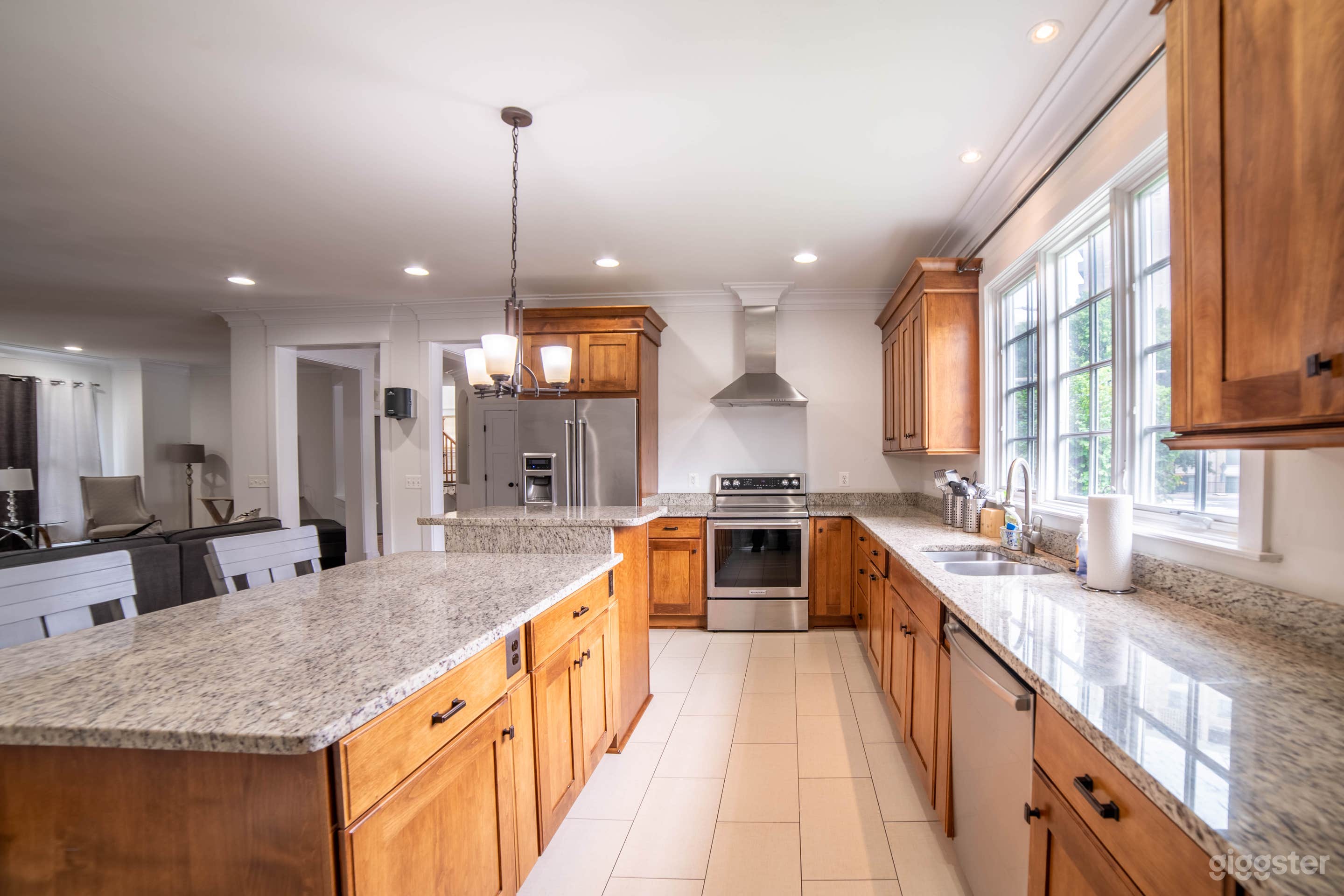 Open Modern Stainless Steel Kitchen