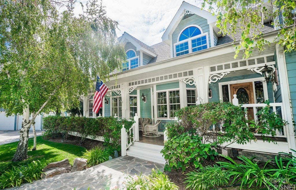 Classic Americana-style front porch